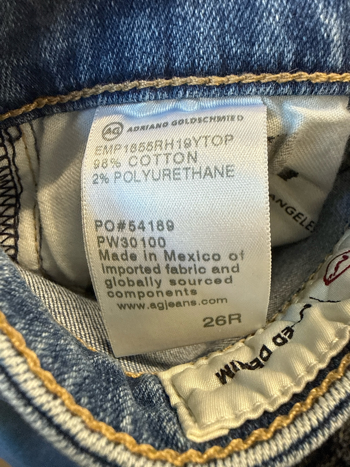 AG Size 26 Denim Jeans