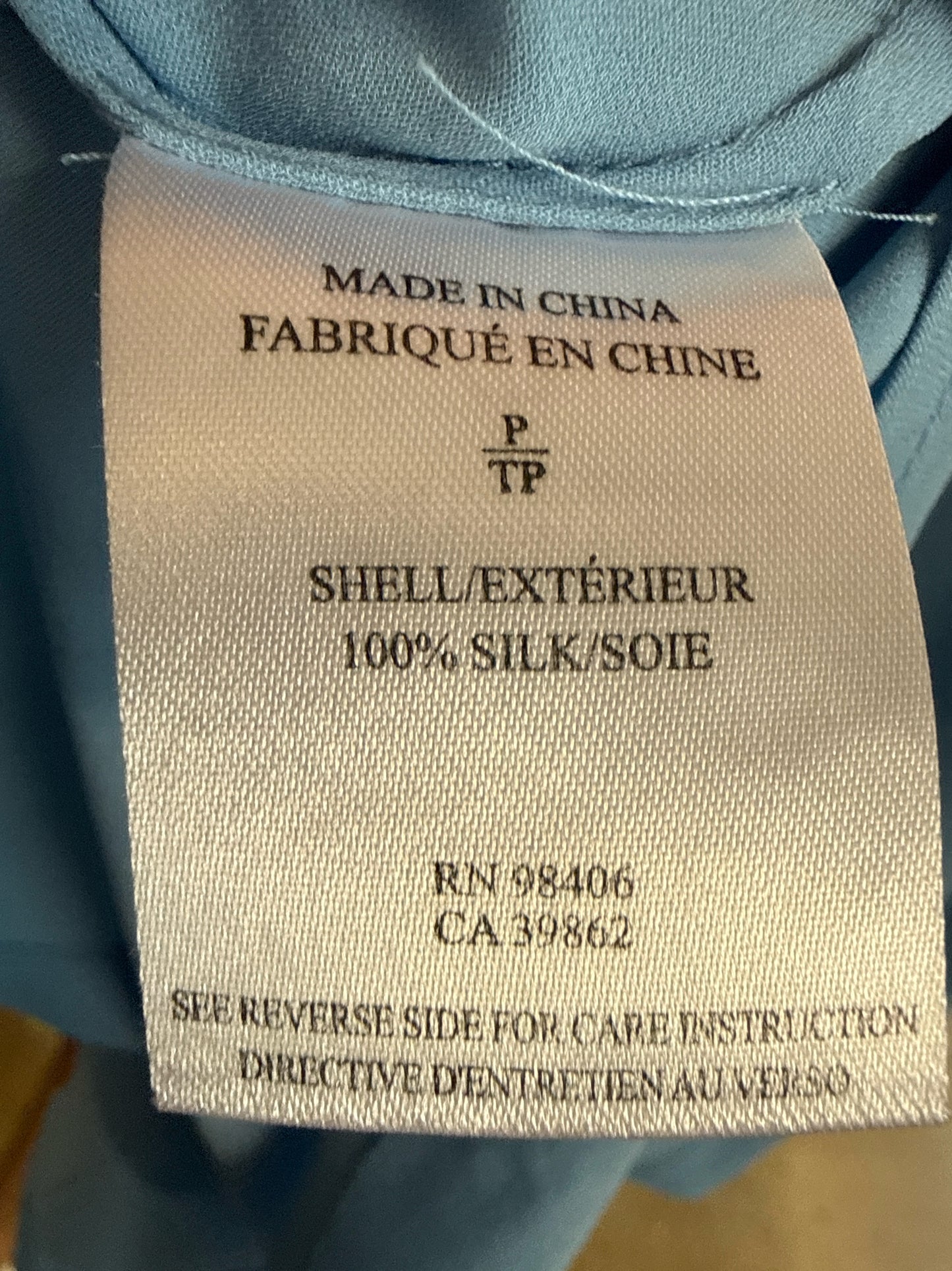 theory Size P Blue Top