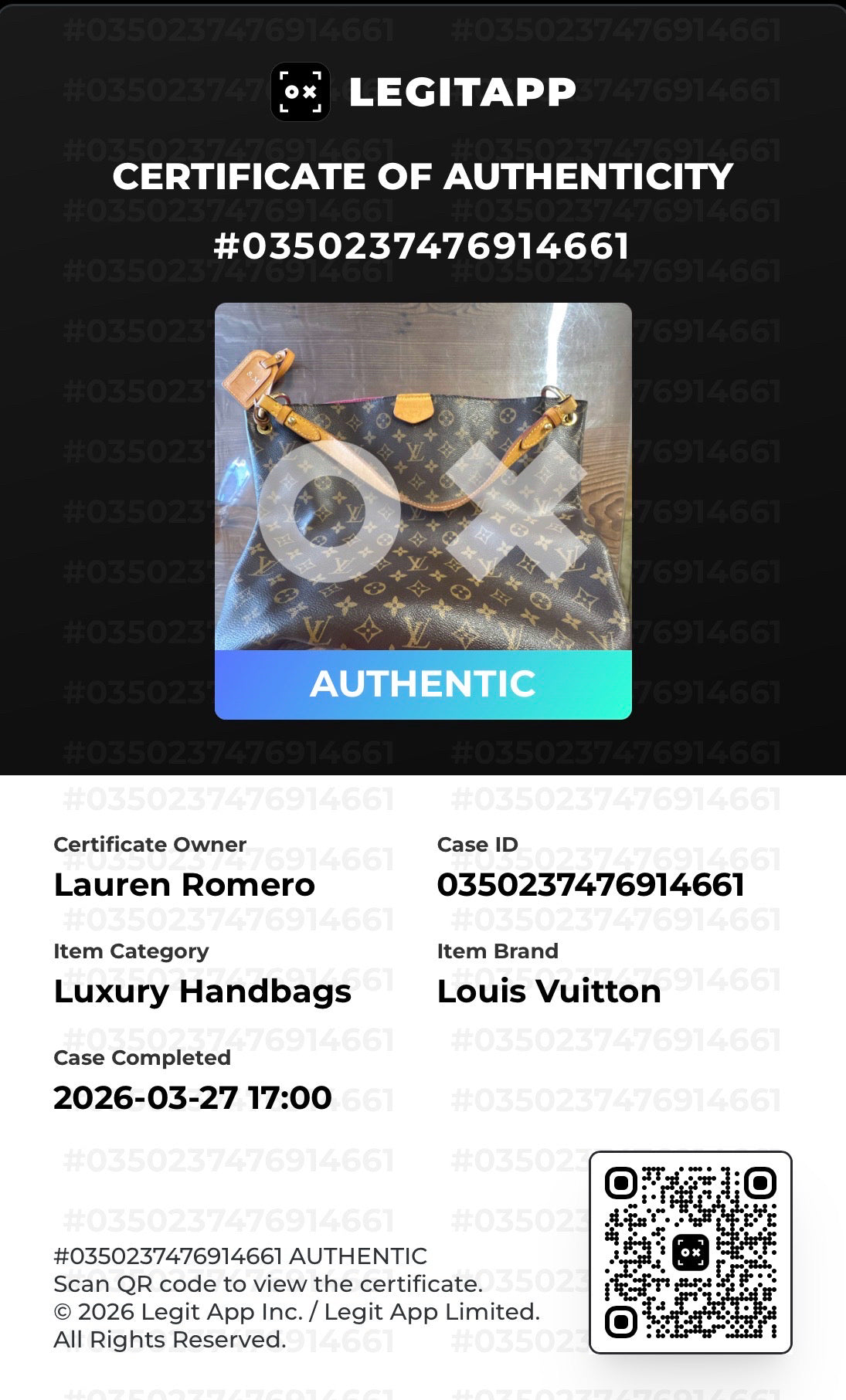 Louis Vuitton Brown/Tan Monogram Bag