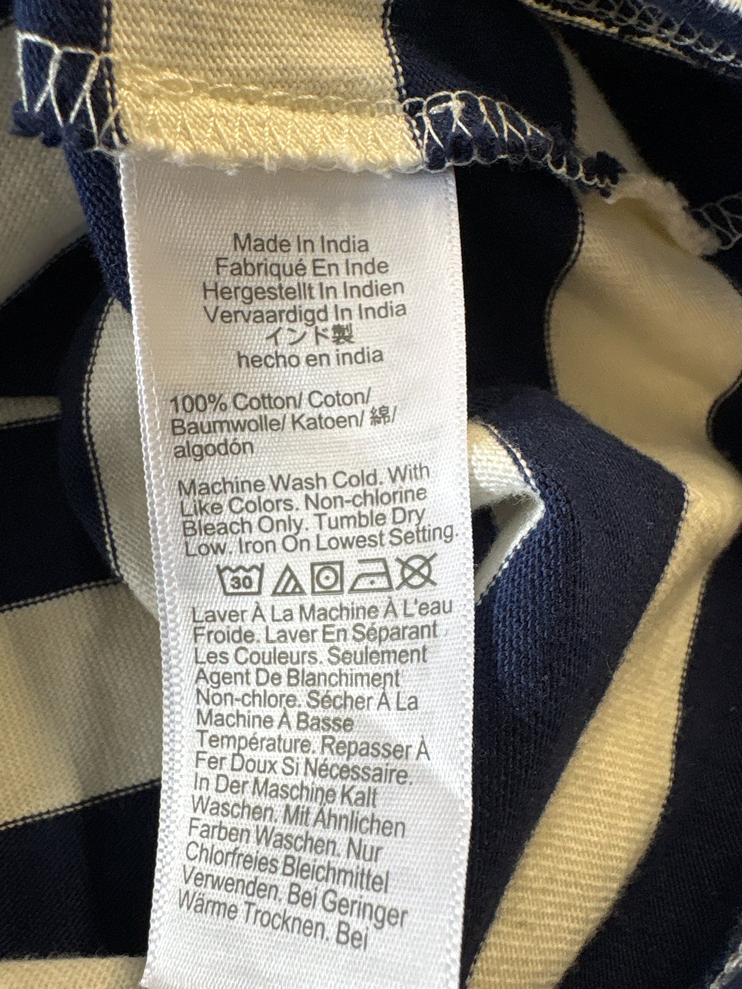j crew Size M Navy/Cream Top