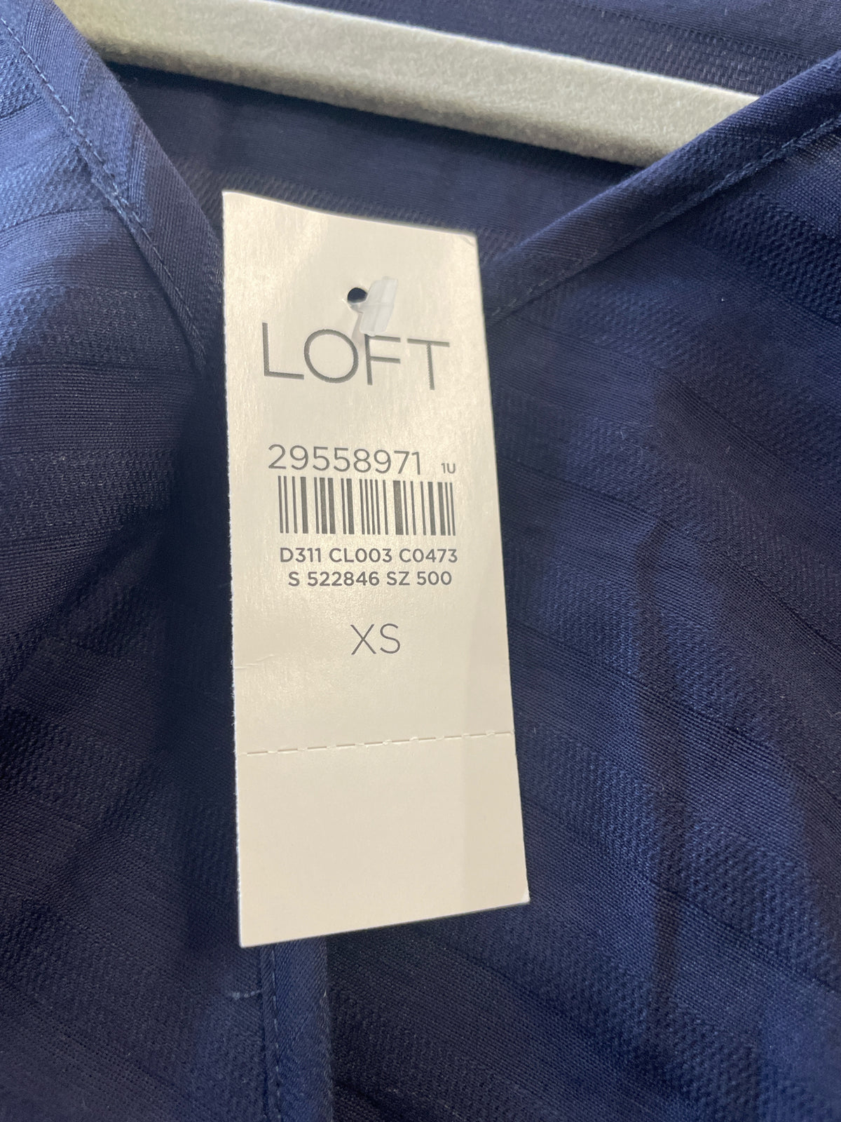 LOFT Size XS Navy Top