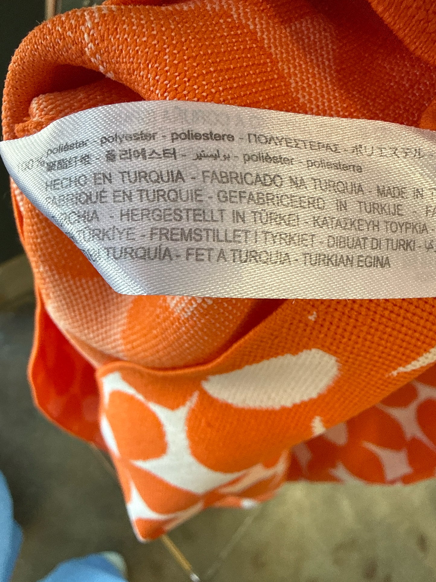 ZARA Size S Orange/White Dress