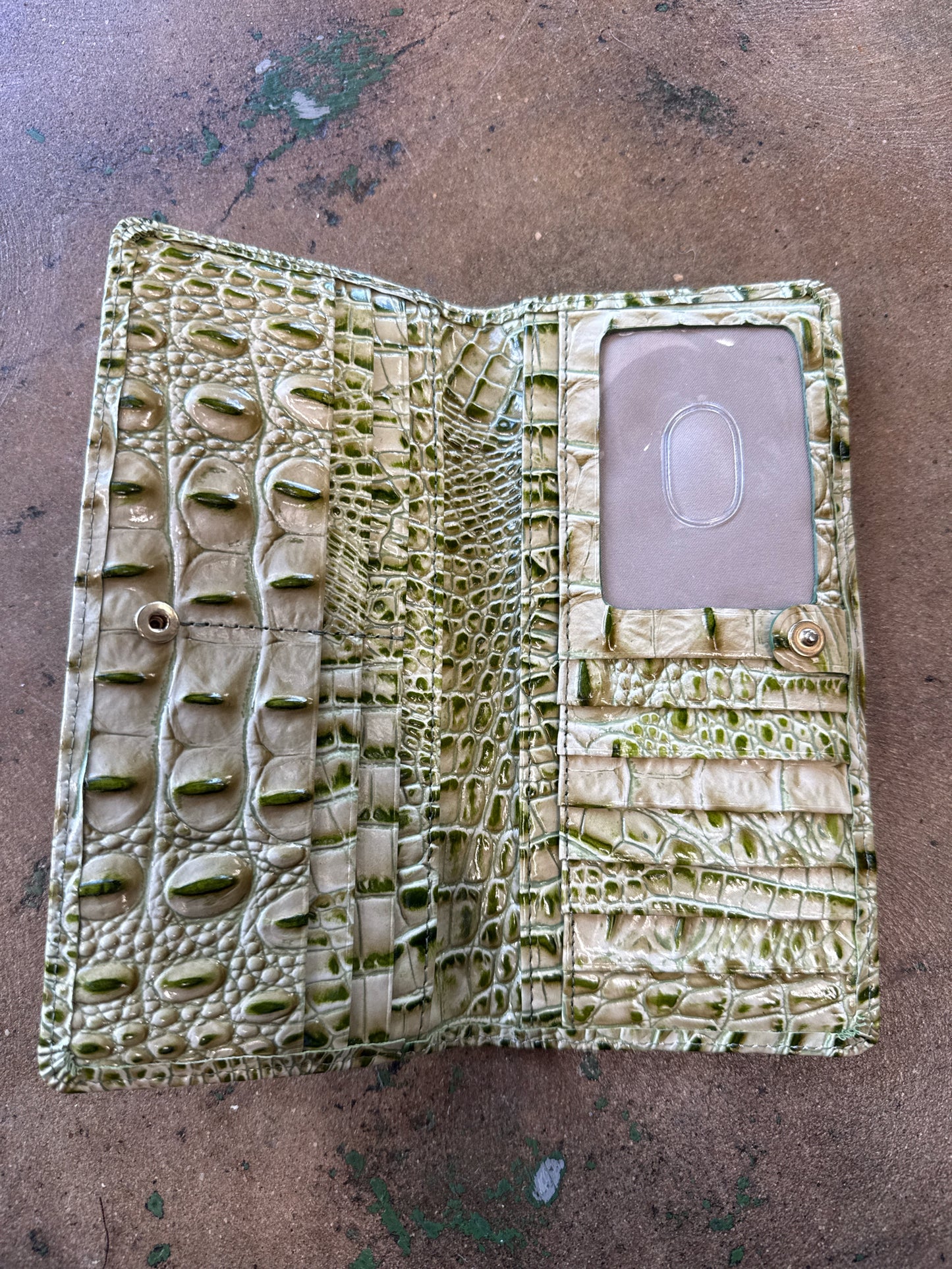 Brahmin Green Wallet/Wristlet