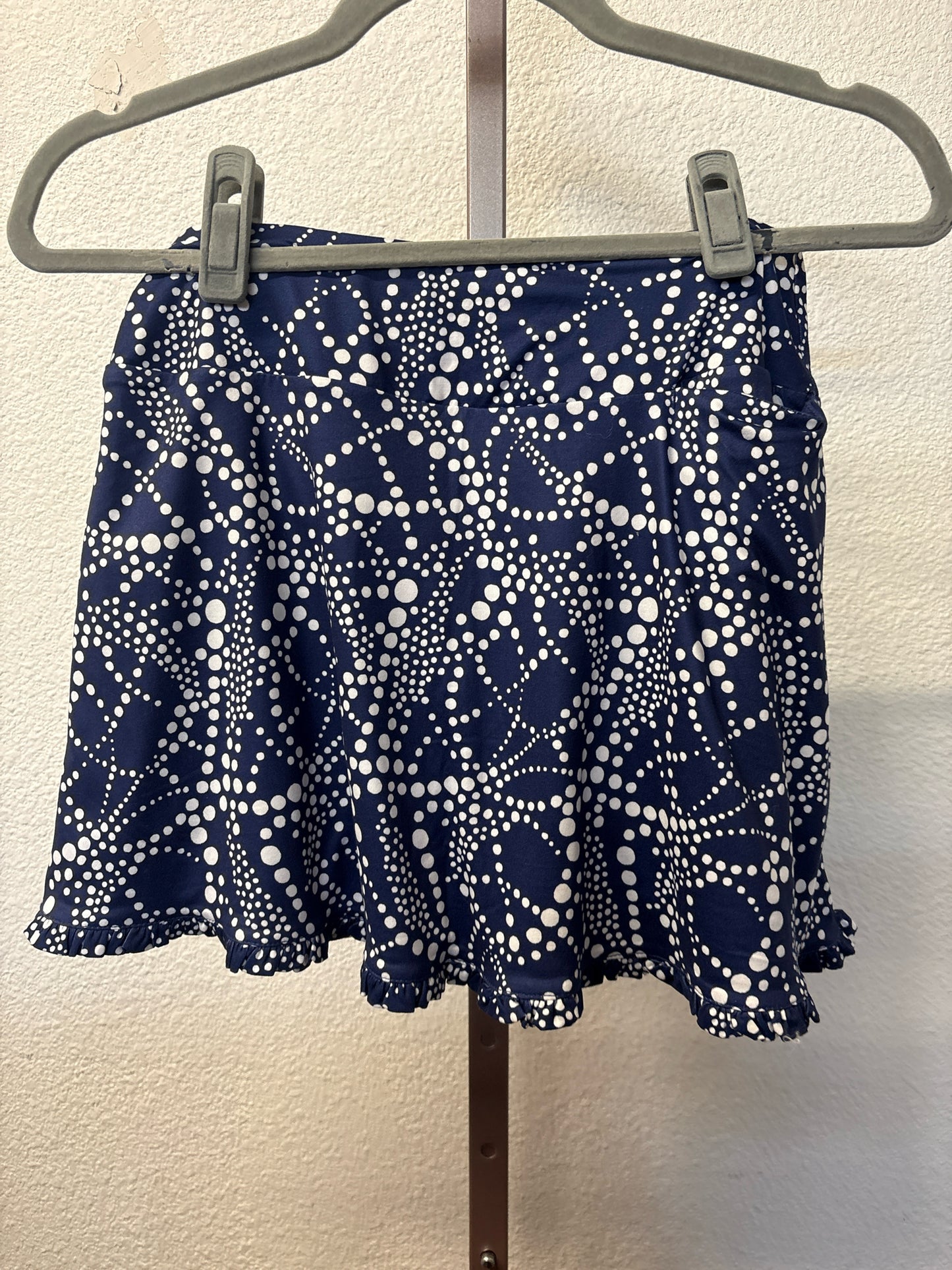 Gottex Size S Navy/White spotted print Skort