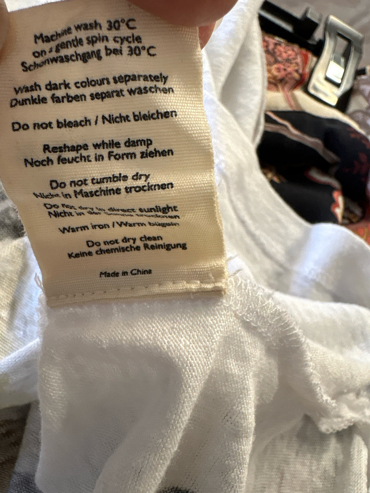 Poetry Size 10 White Print Top