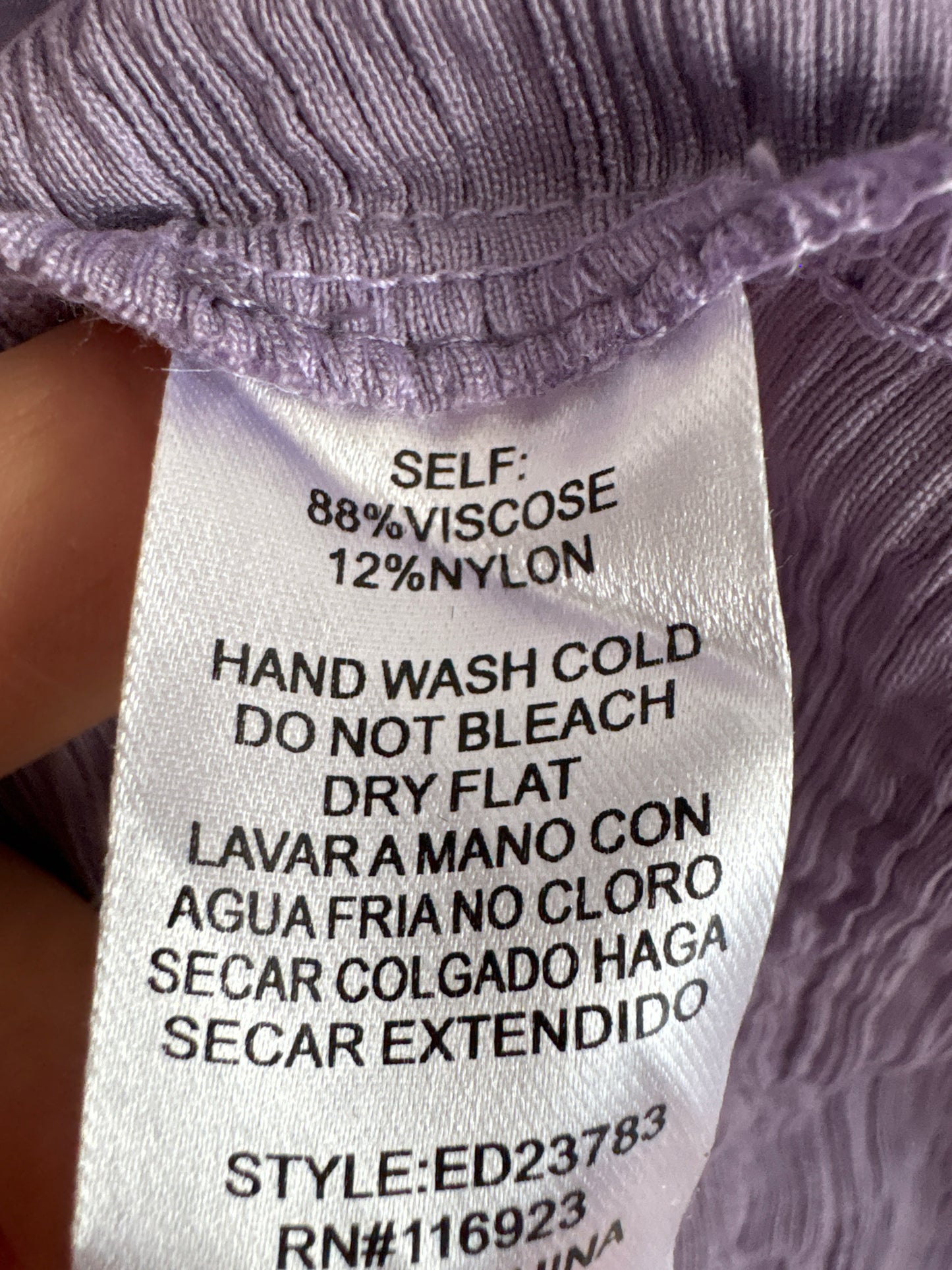 Easel Size L Lavendar Dress
