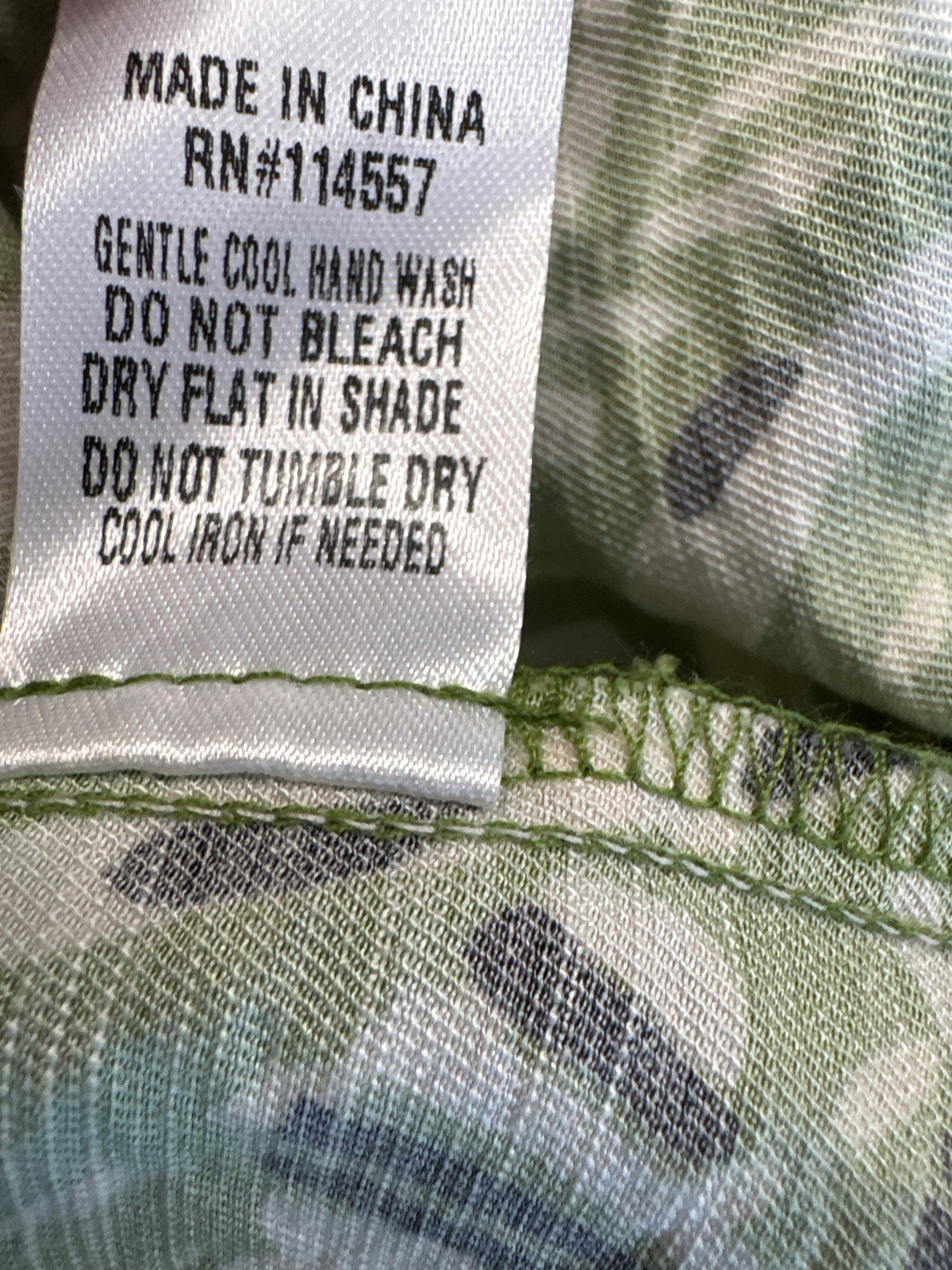 THML Size S Green/Black/White Top
