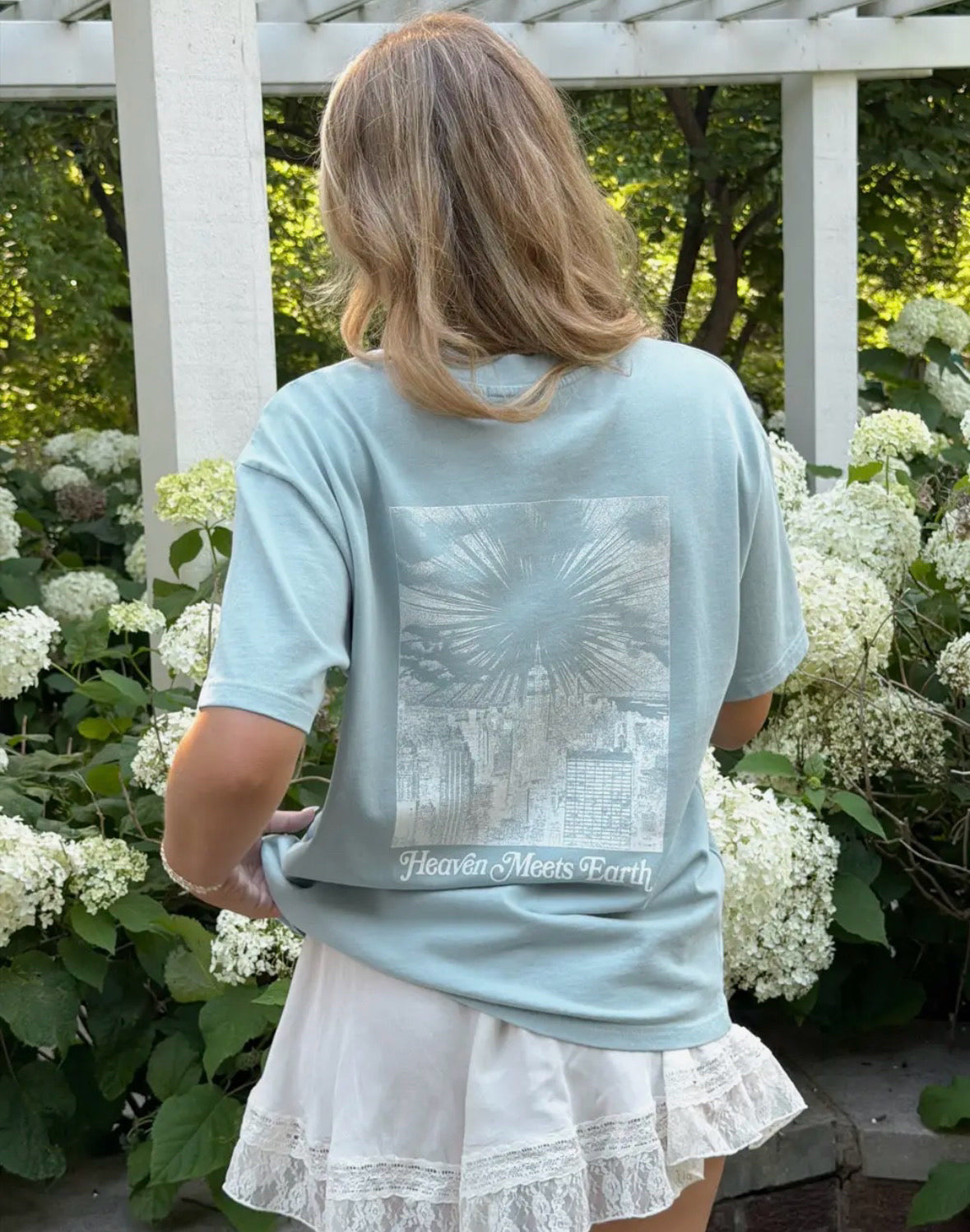 Elevated Faith Size M Blue Tee