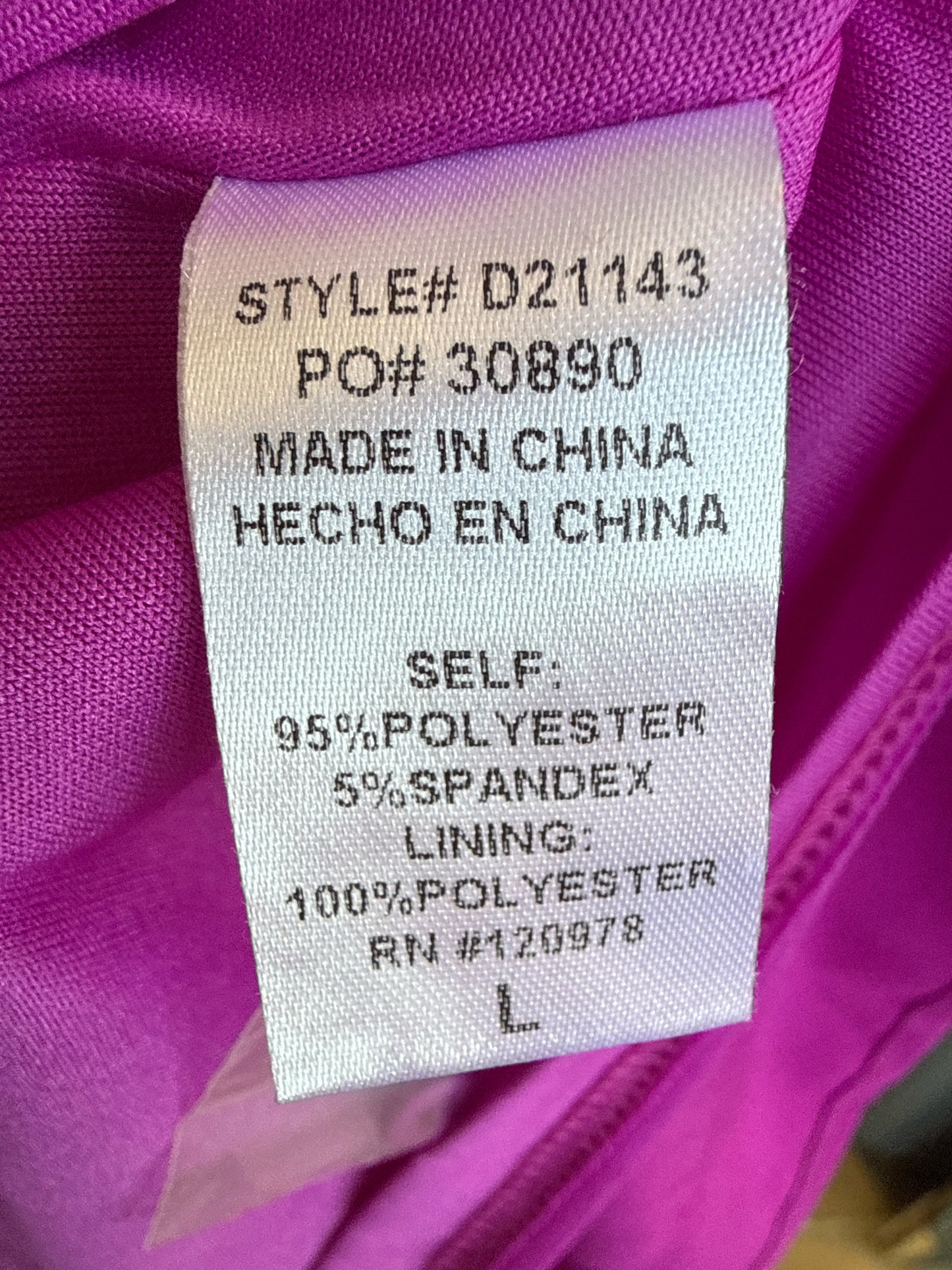 entro Size L Purple Dress