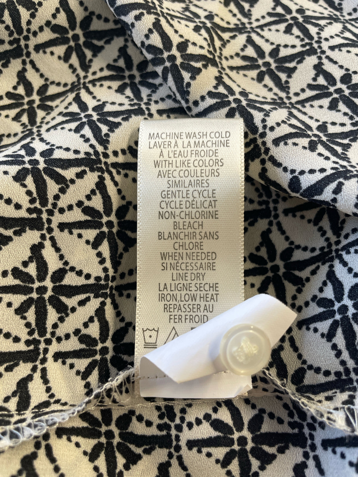 Max Studio Size S Black & White Print Dress