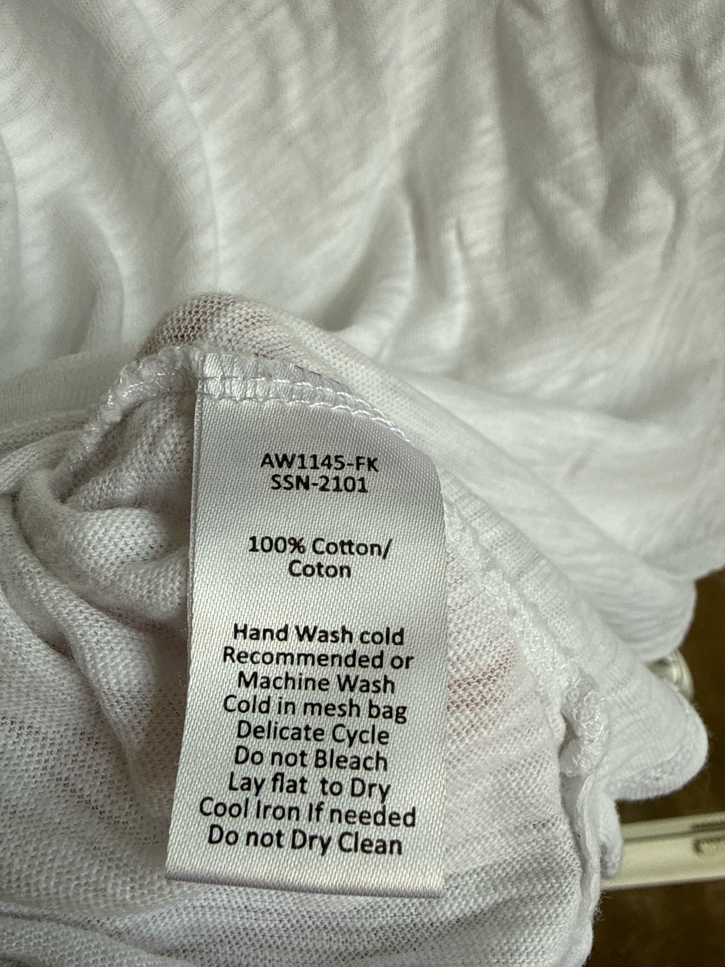 ATM Size L White Tee