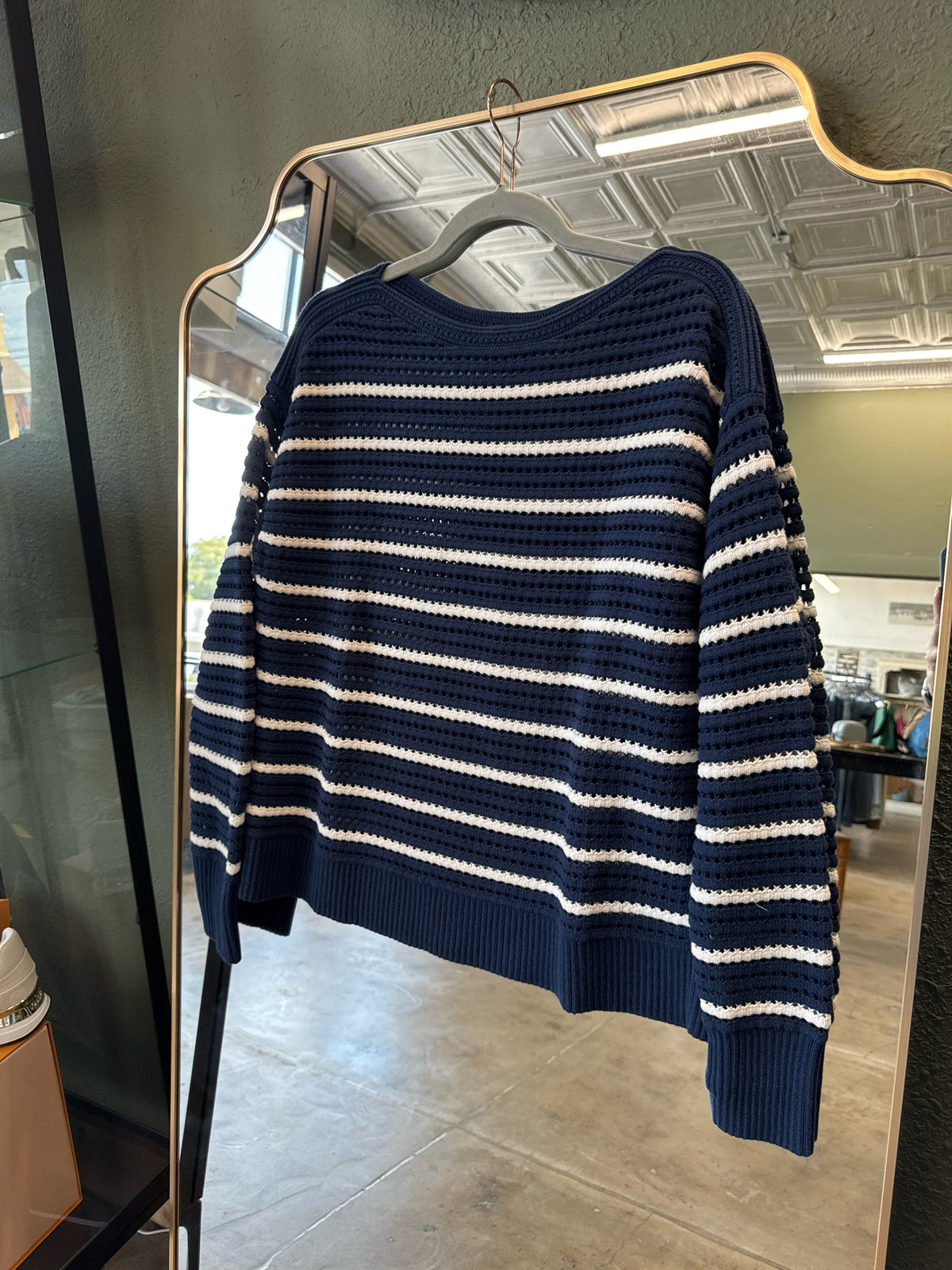 Lululemon Navy/White Stripe Pullover/Hoodie