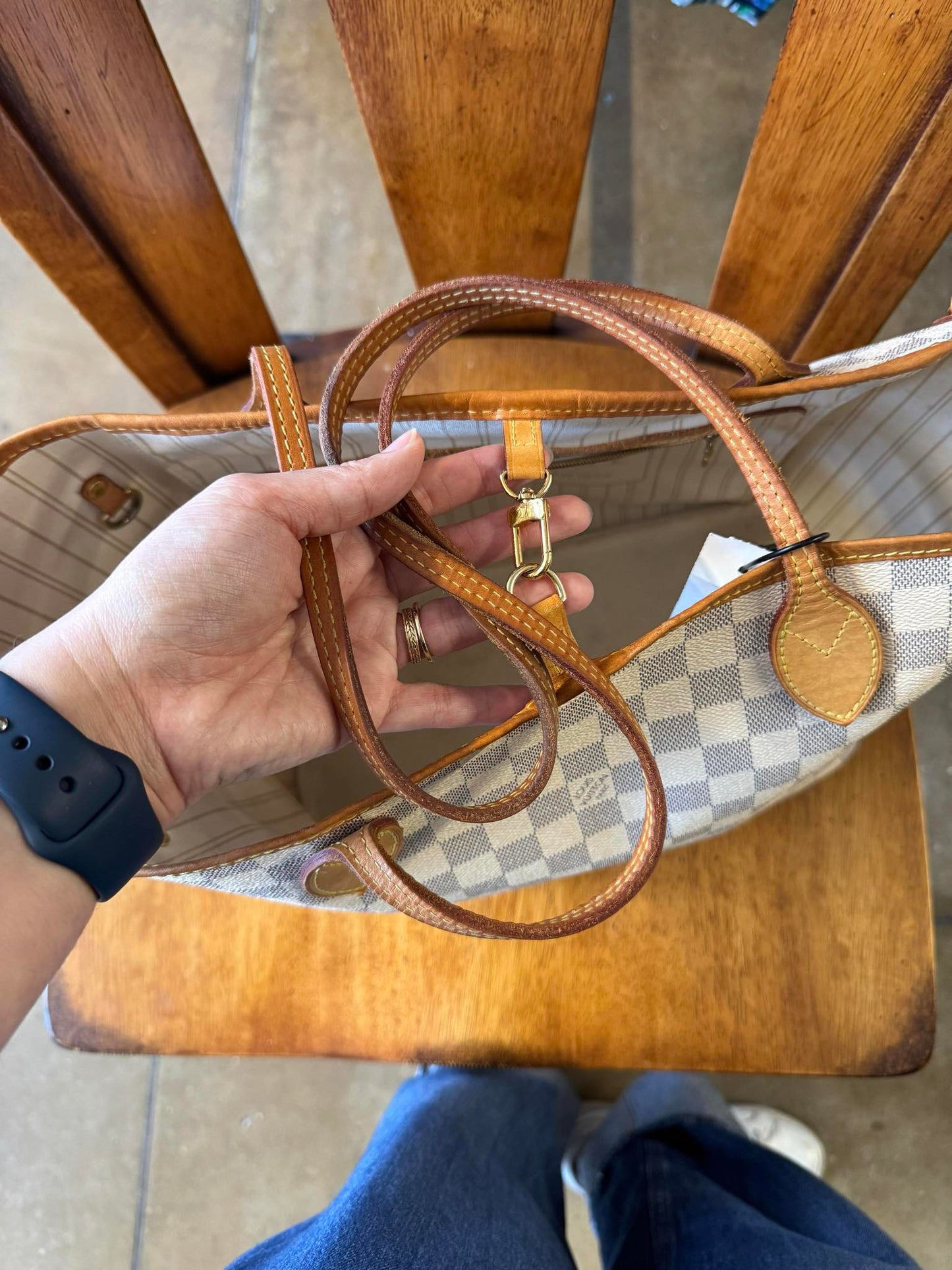 Louis Vuitton Damier Azur Neverfull Tote