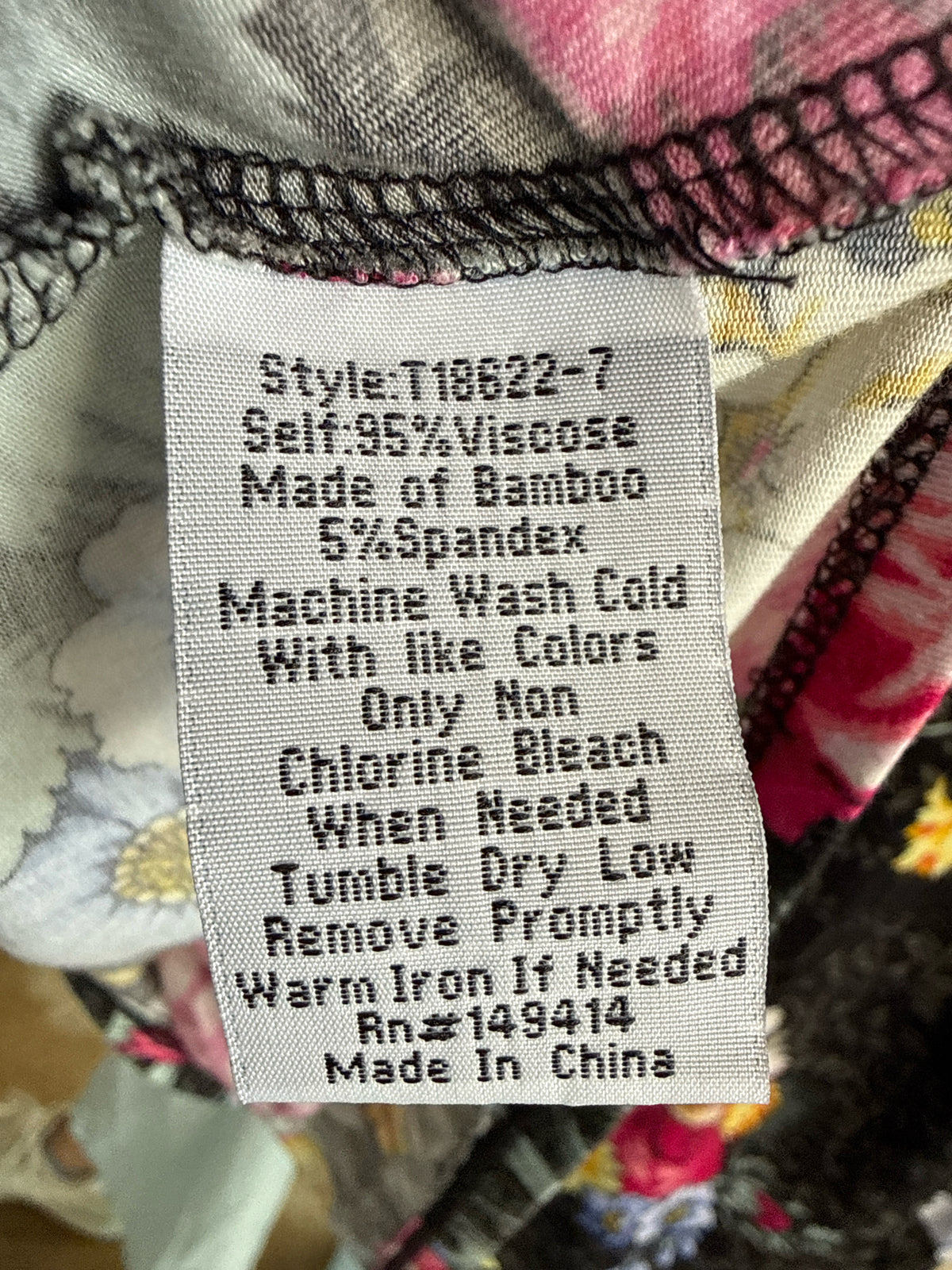 Johnny Was Size XL Black/Multi Top