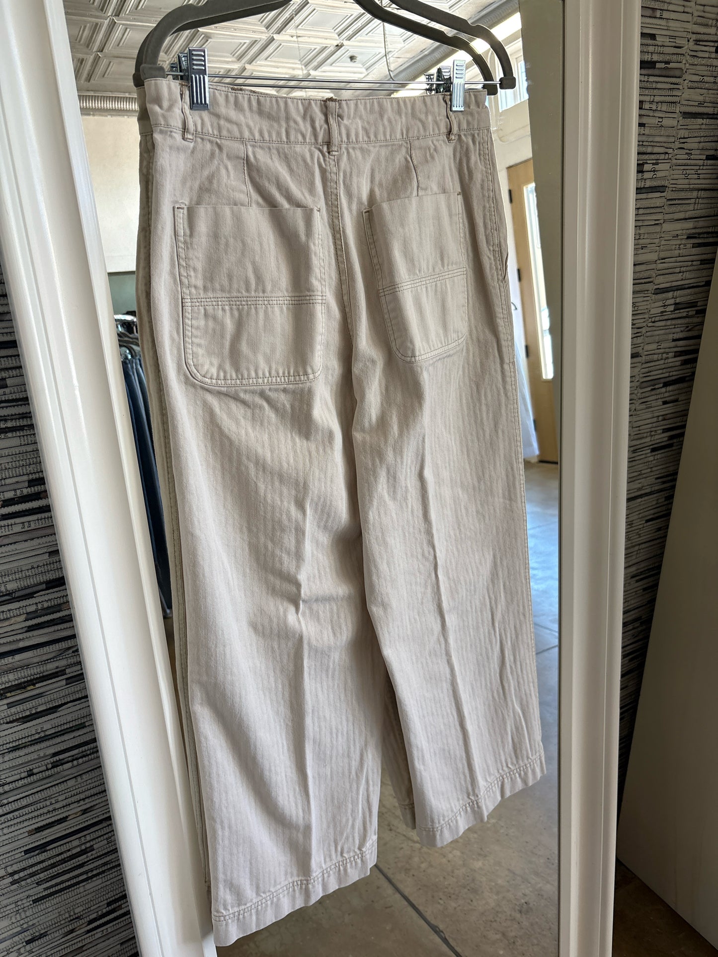 free people Size 6 Cream Pants