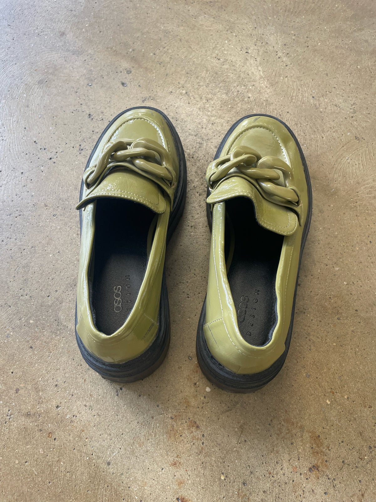 Asos Shoe Size 6 Green Loafers