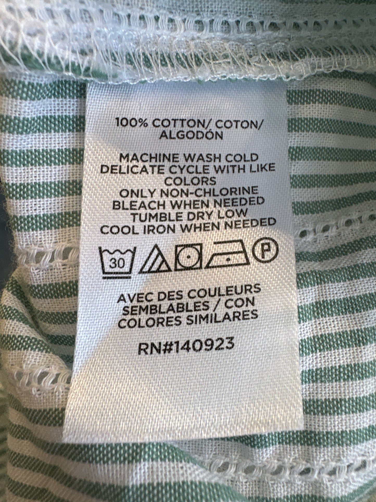 LOFT Size XXS green and white Top