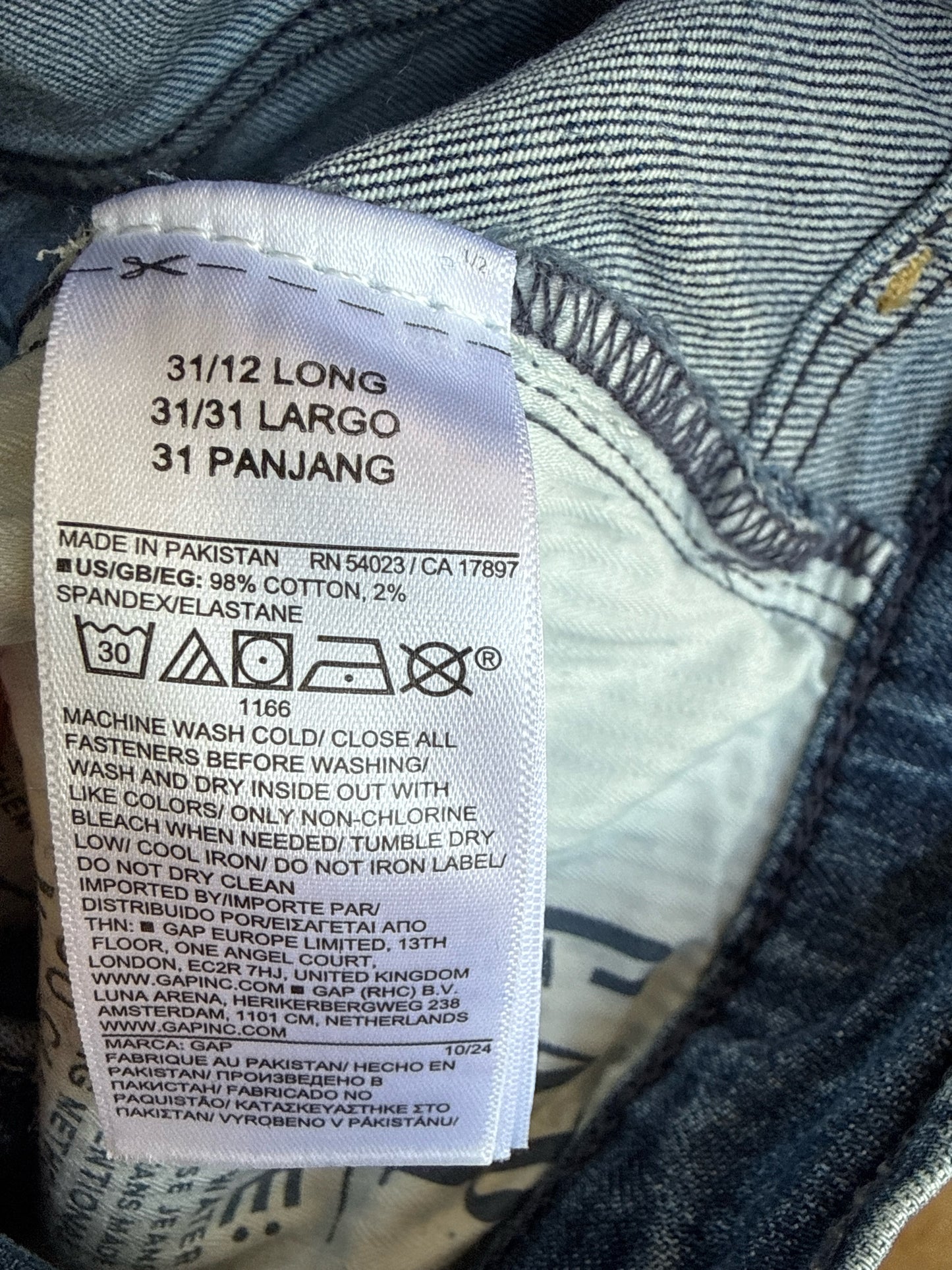 GAP Size 31/12 Denim Jeans