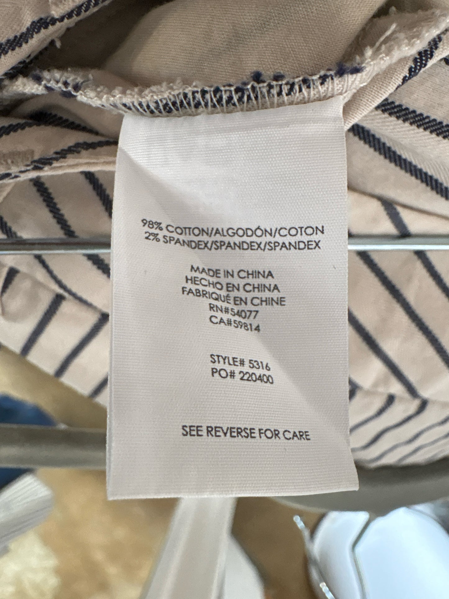Cabi Size 4 Cream/Black Pants