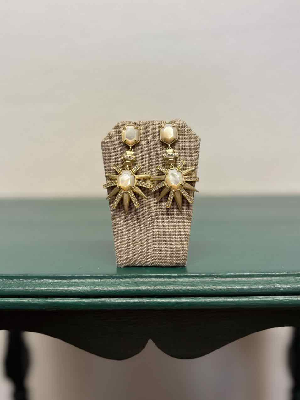 kendra Scott gold/cream Dangle Earrings