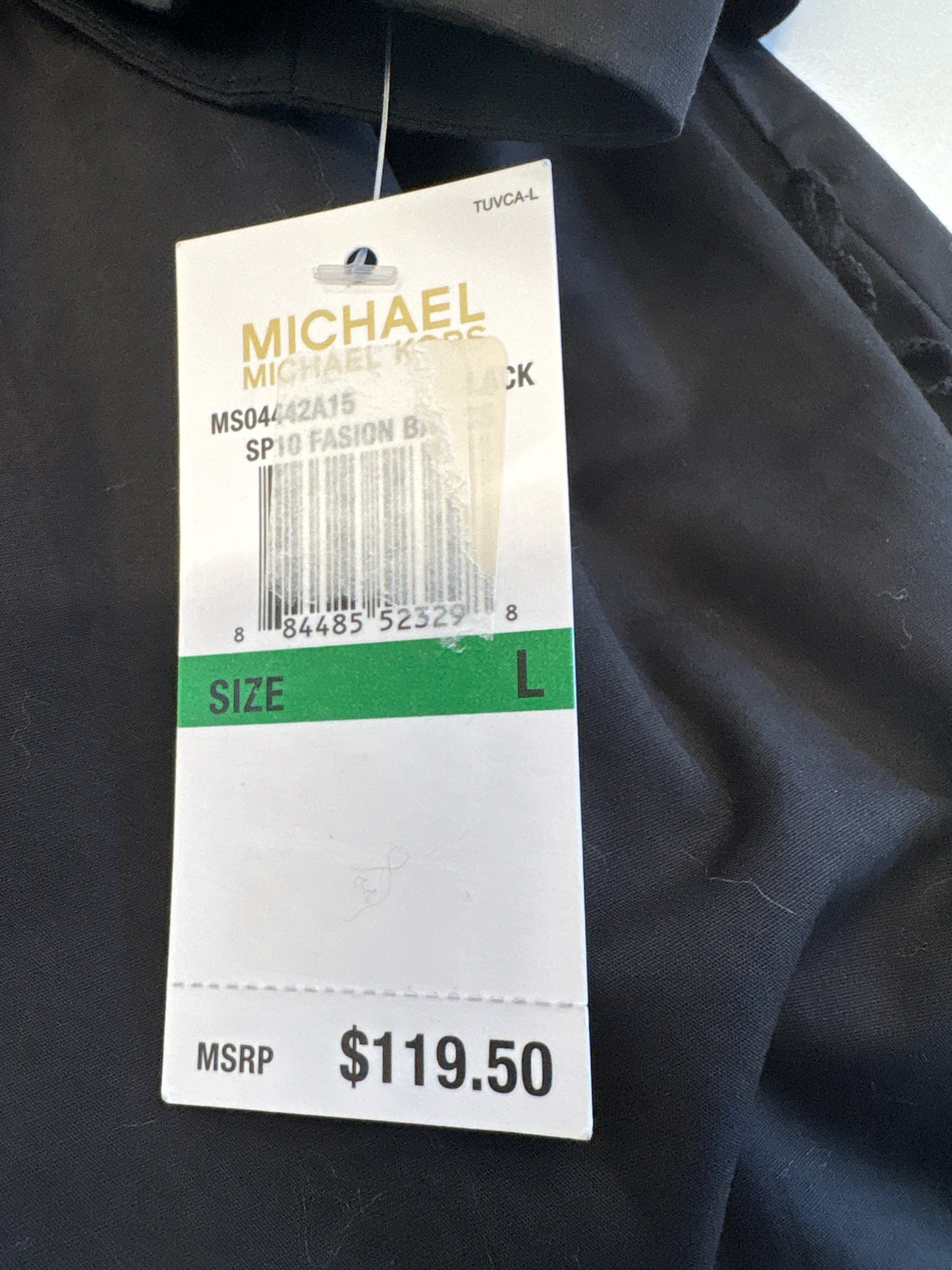 MICHAEL KORS Size L Black Top