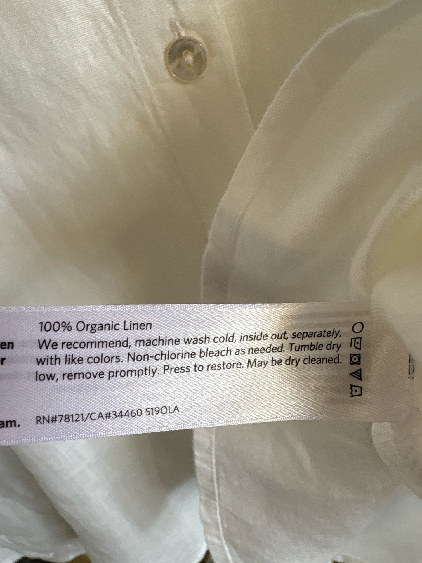 EILEEN FISHER Size L White Top