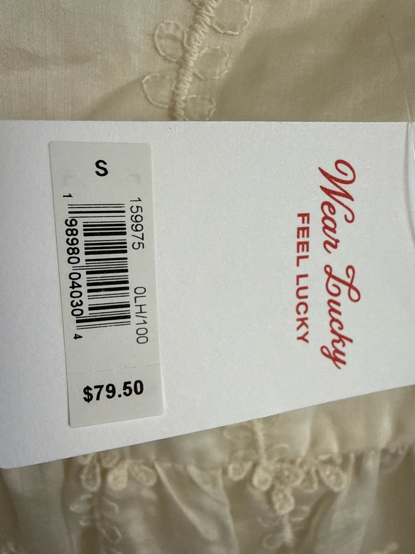 Lucky Brand Size S Cream Top