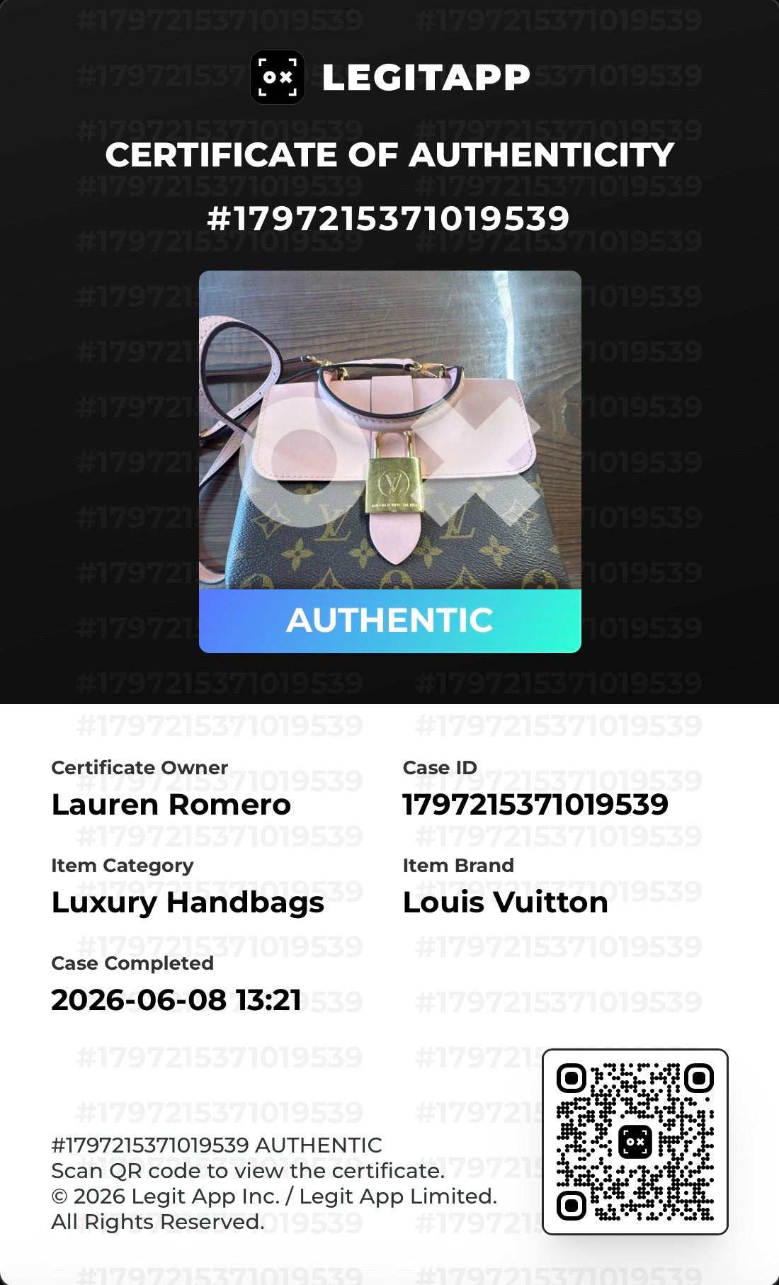 Louis Vuitton Brown/Pink Purse