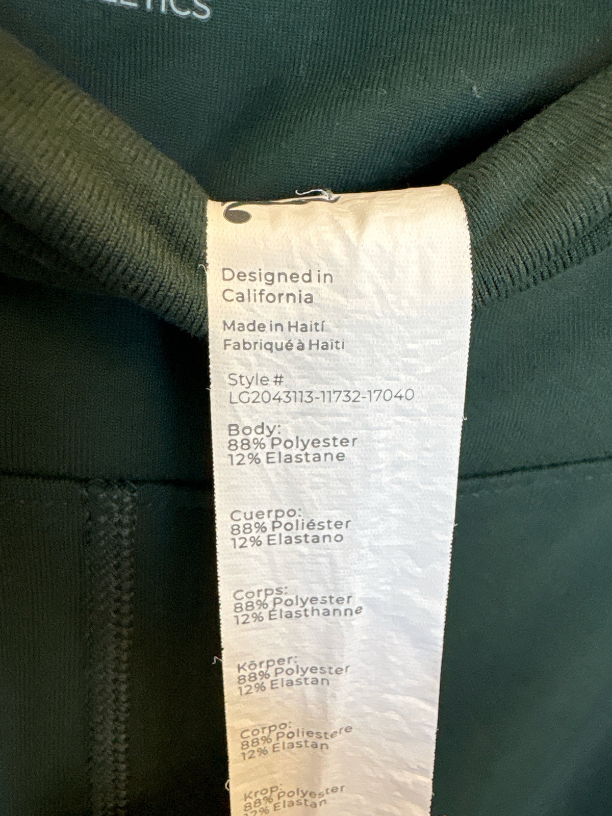 Fabletics Size M green and white Legging