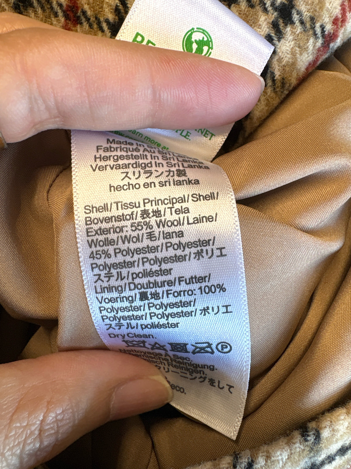 j crew Size 6 multi Plaid Skirt