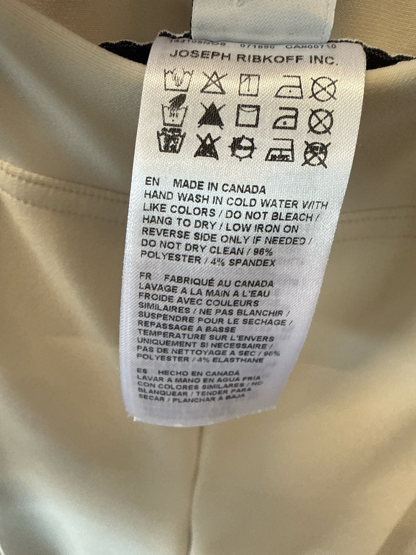 joseph ribkoff Size 12 Cream Pants