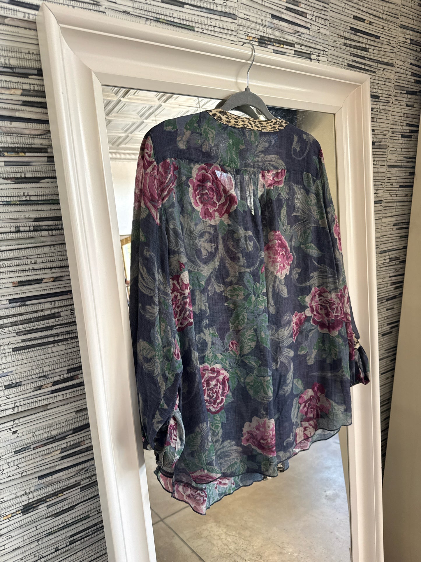 John Mark Size L Blue/Purple Top