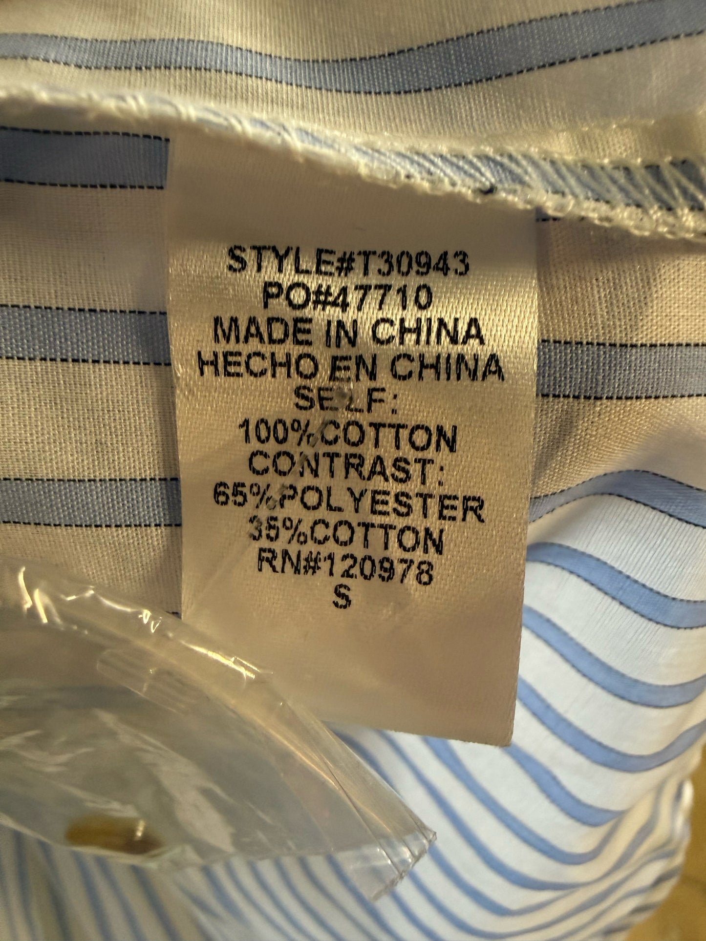 entro Size M Blue/White Top