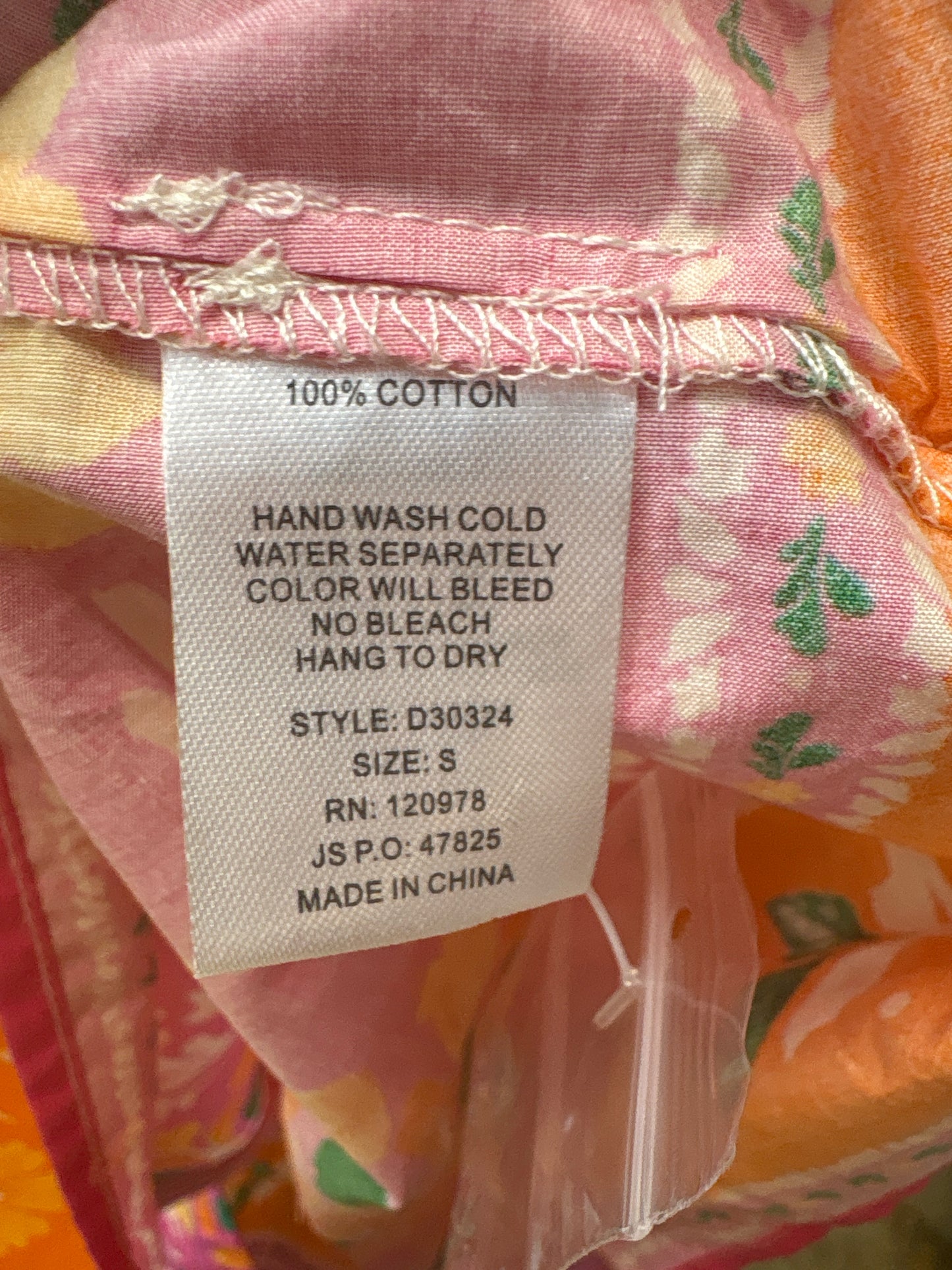 entro Size S Pink/Orange Dress