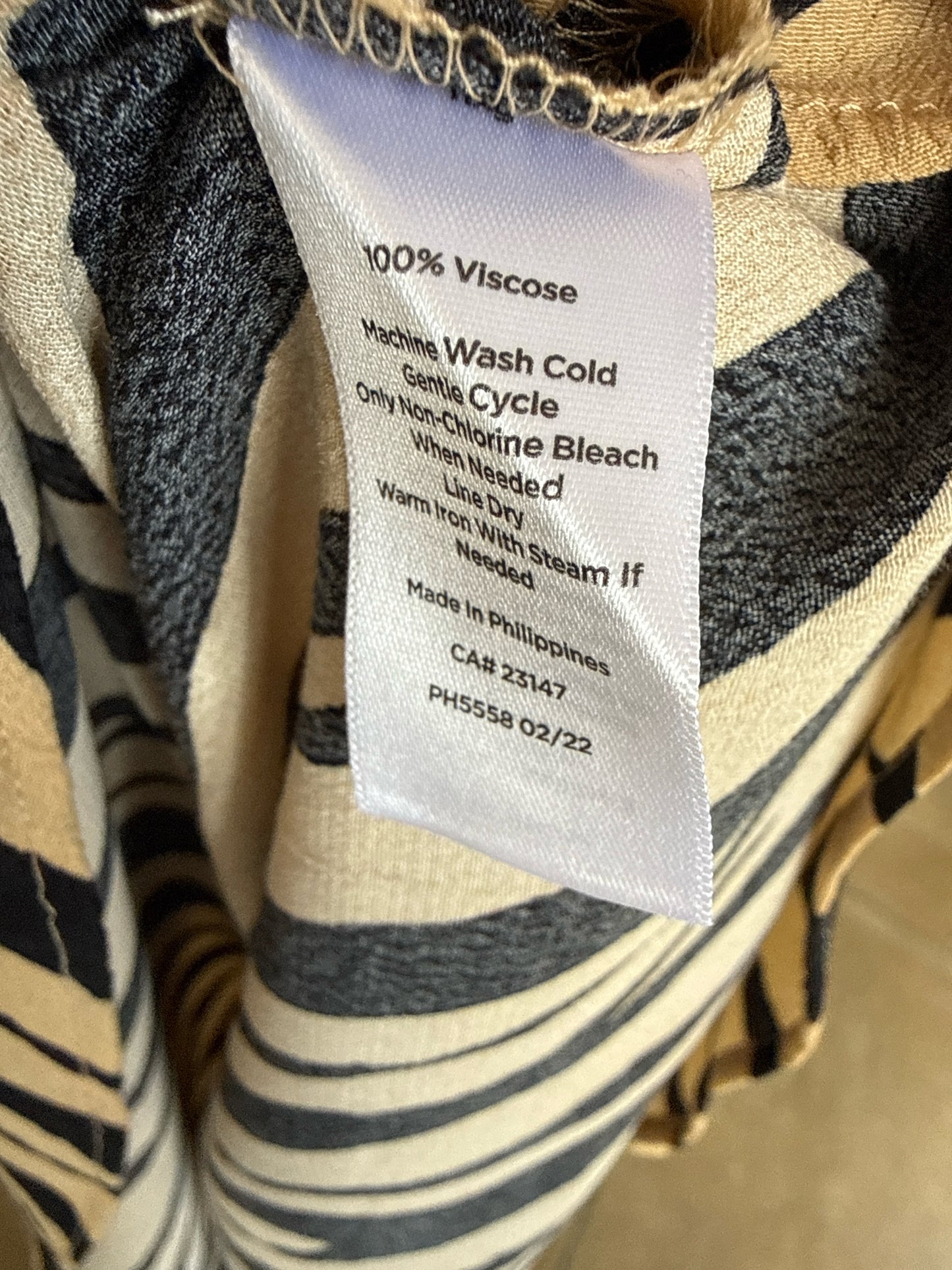 TALBOTS Size 10 Black/Tan Dress