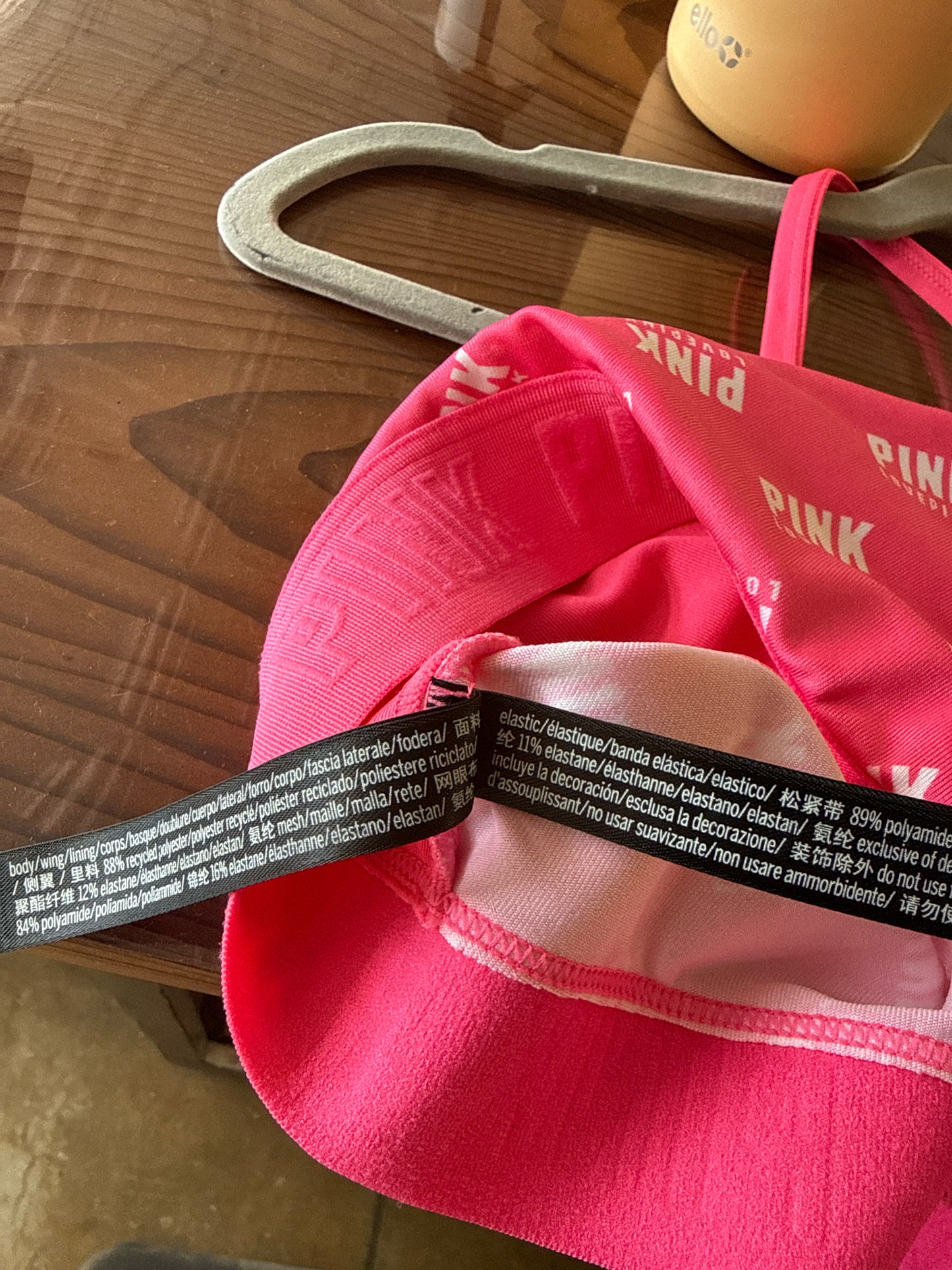 PINK Size M Pink Sportsbra