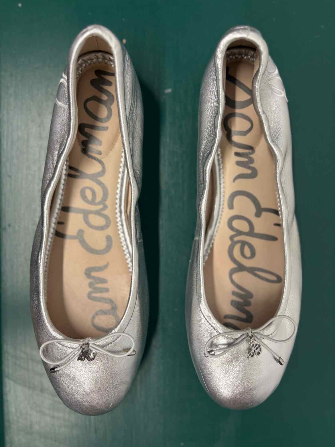 Sam Edelman Shoe Size 10 Silver ballet Flats