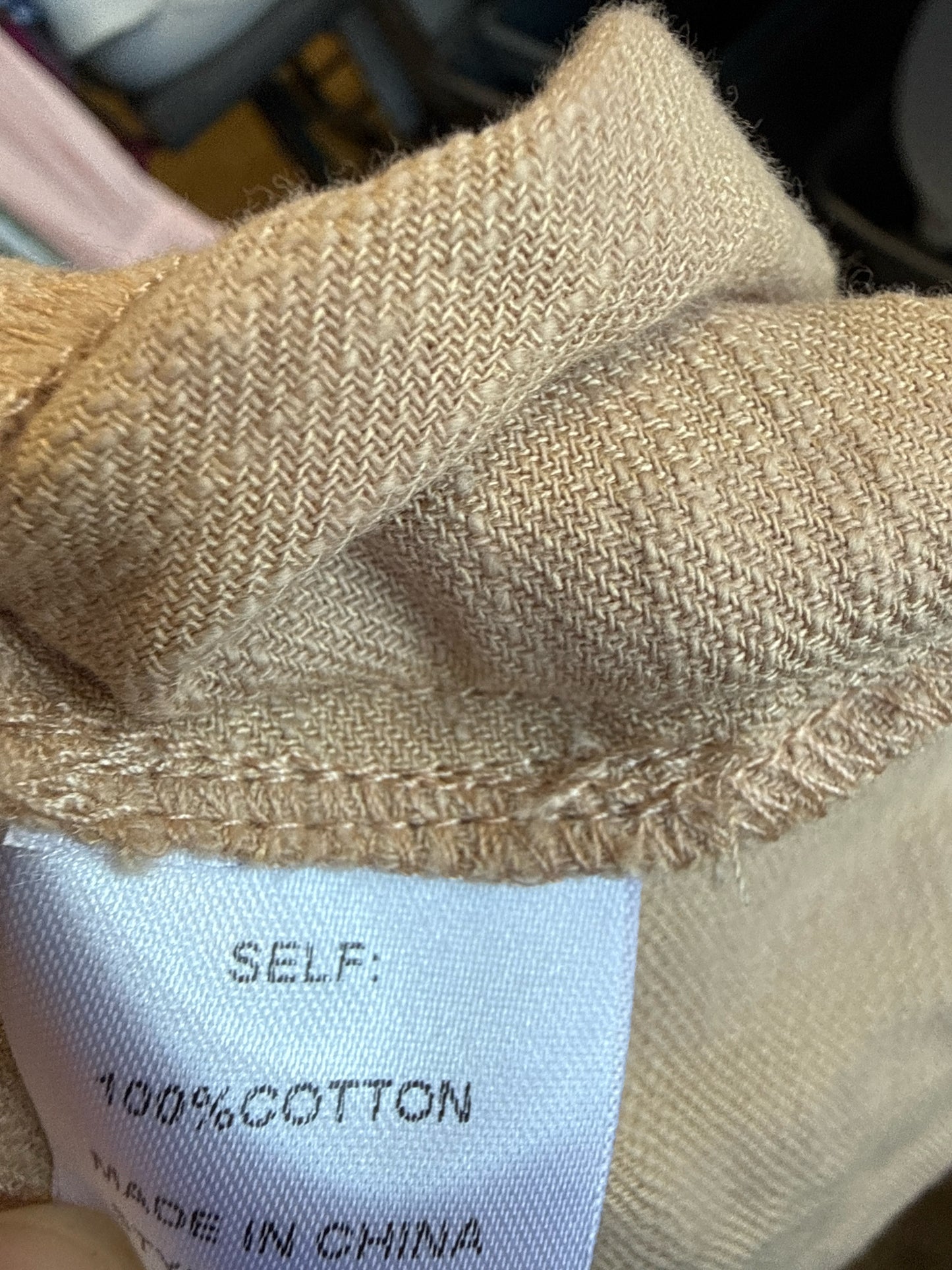 In Loom Size L Tan Shacket