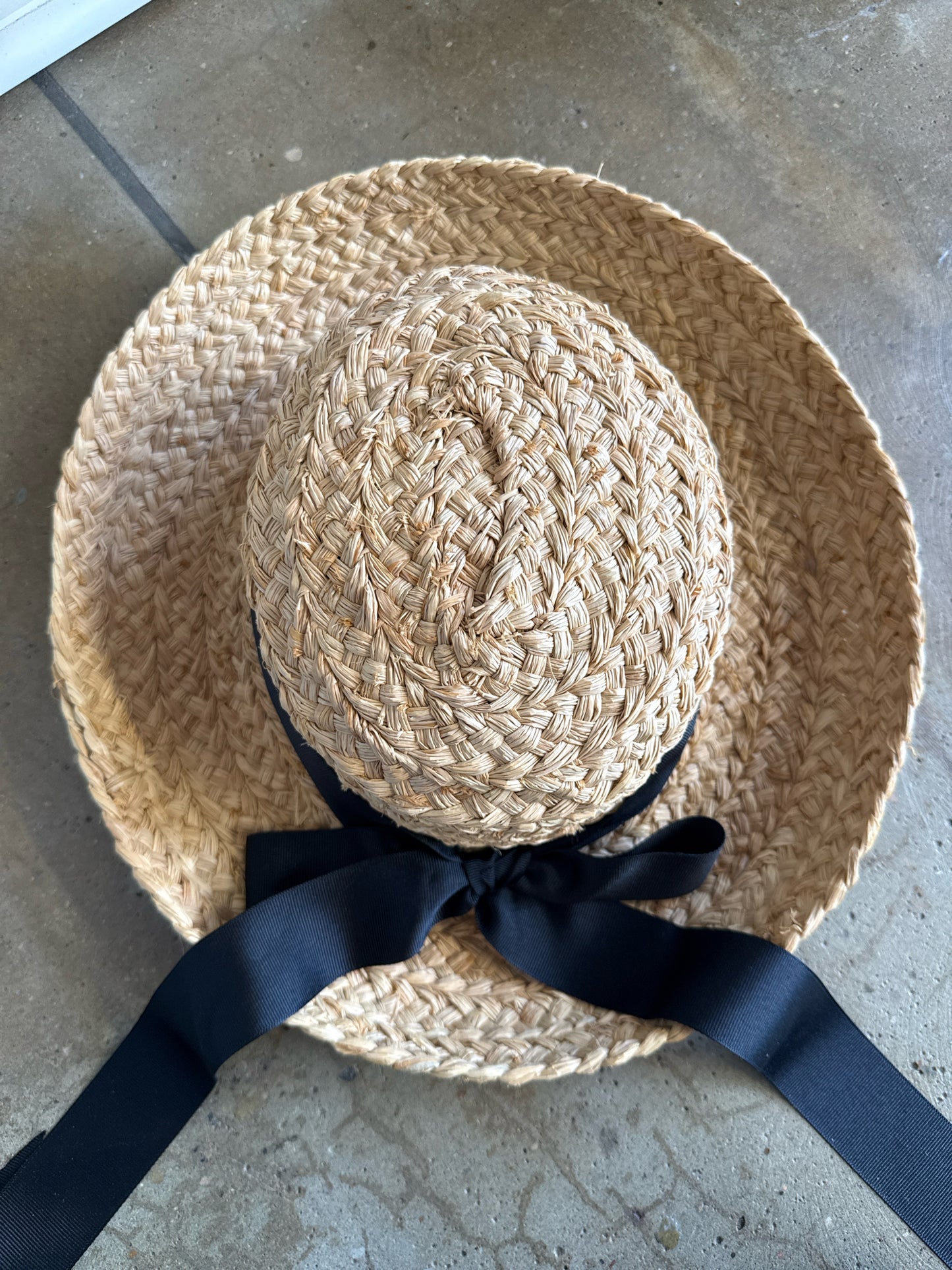 Helen Kaminski Tan/Black Straw Hat