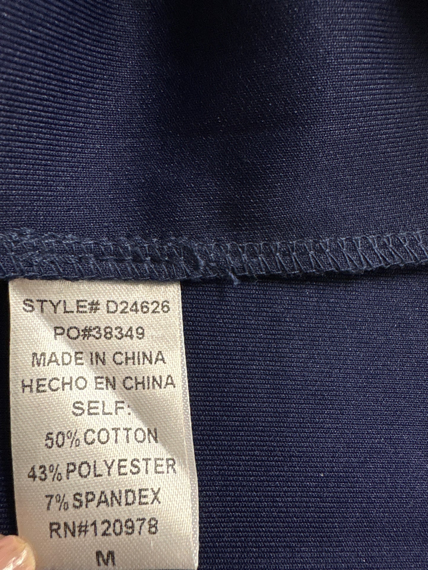 entro Size M Navy Zipper Dress