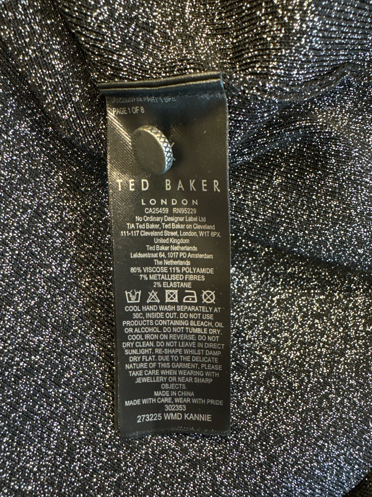 ted baker Size 4 Black Dress