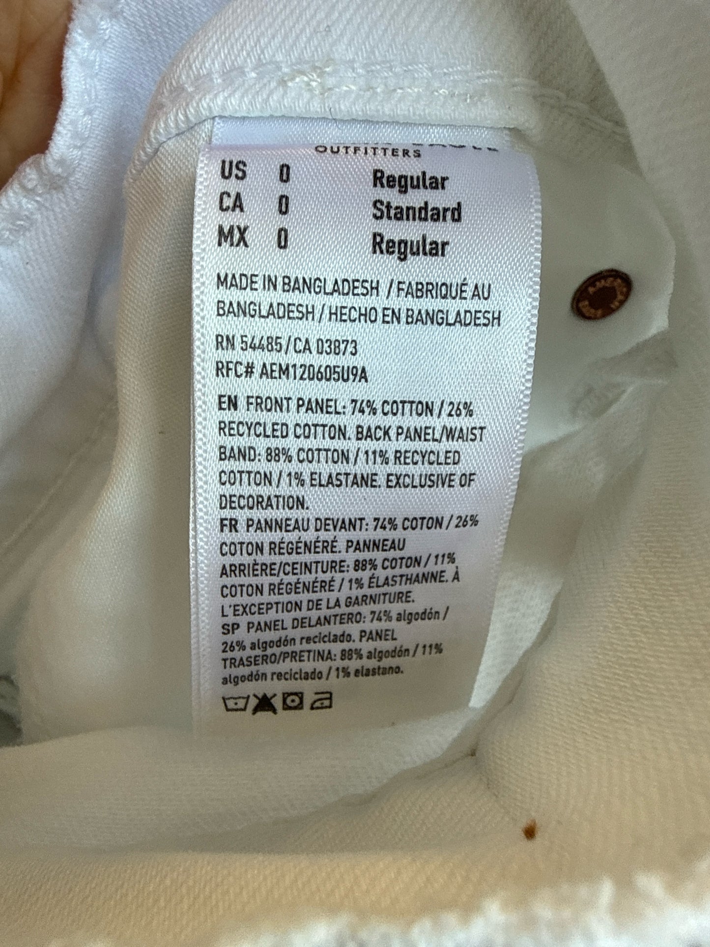 American Eagle Size 0 White Pants