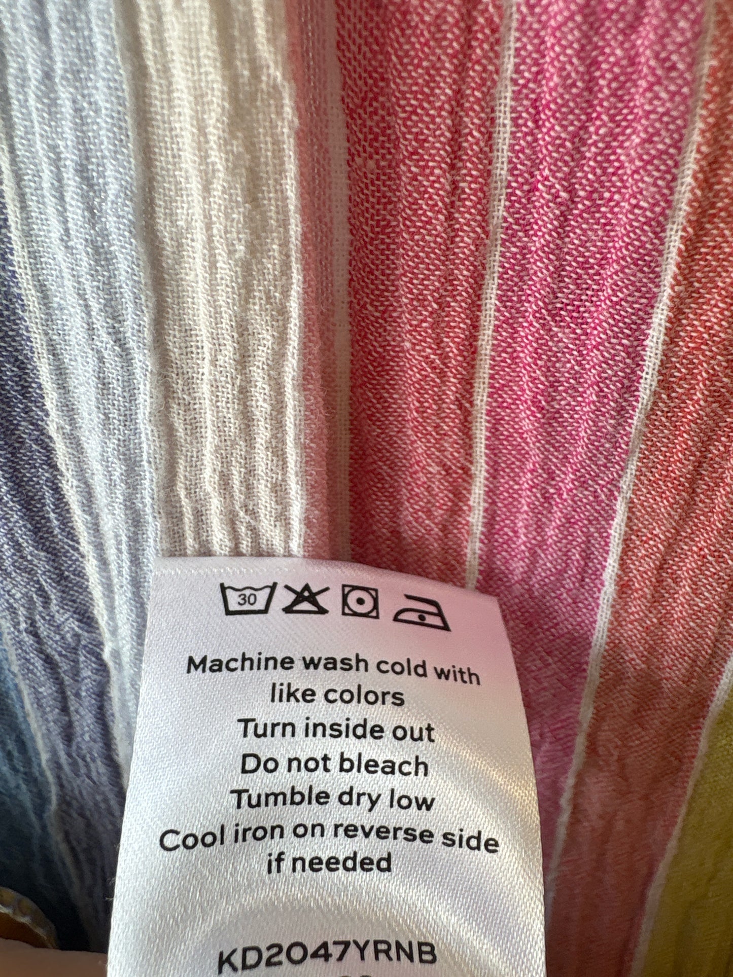Draper James Size M multi Rainbow Top