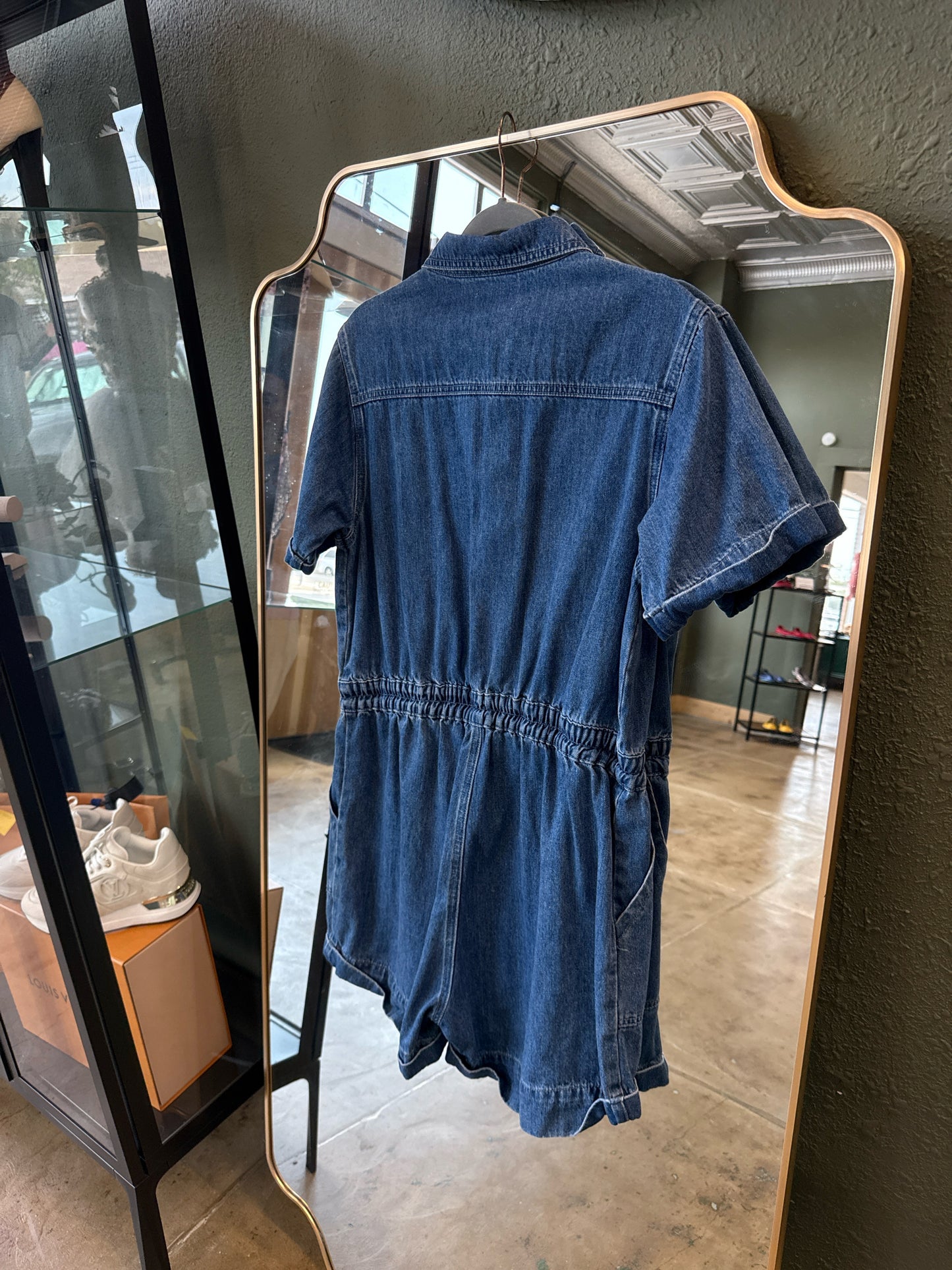 Molly Bracken Size L Denim Romper