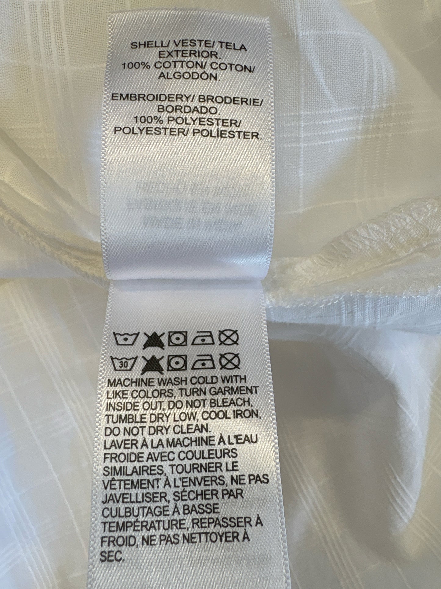 Lucky Brand Size S White Print Top