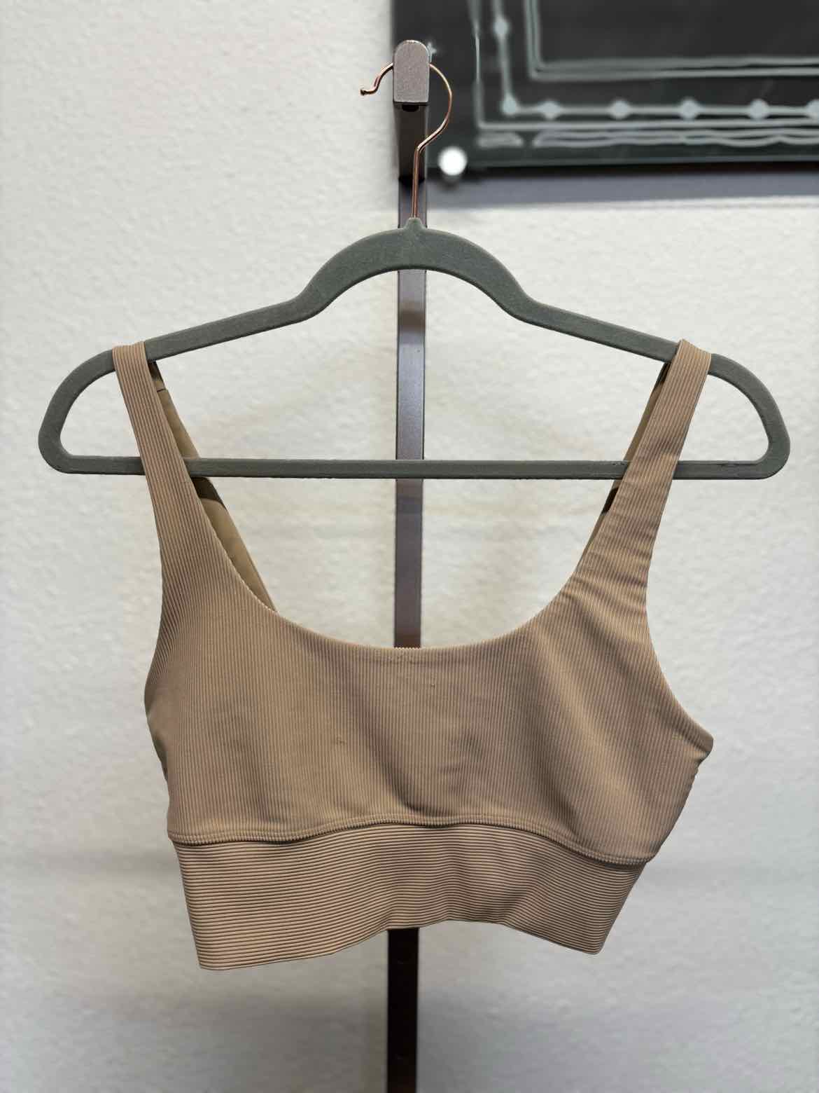 Beach Riot Tan Ribbed Sportsbra