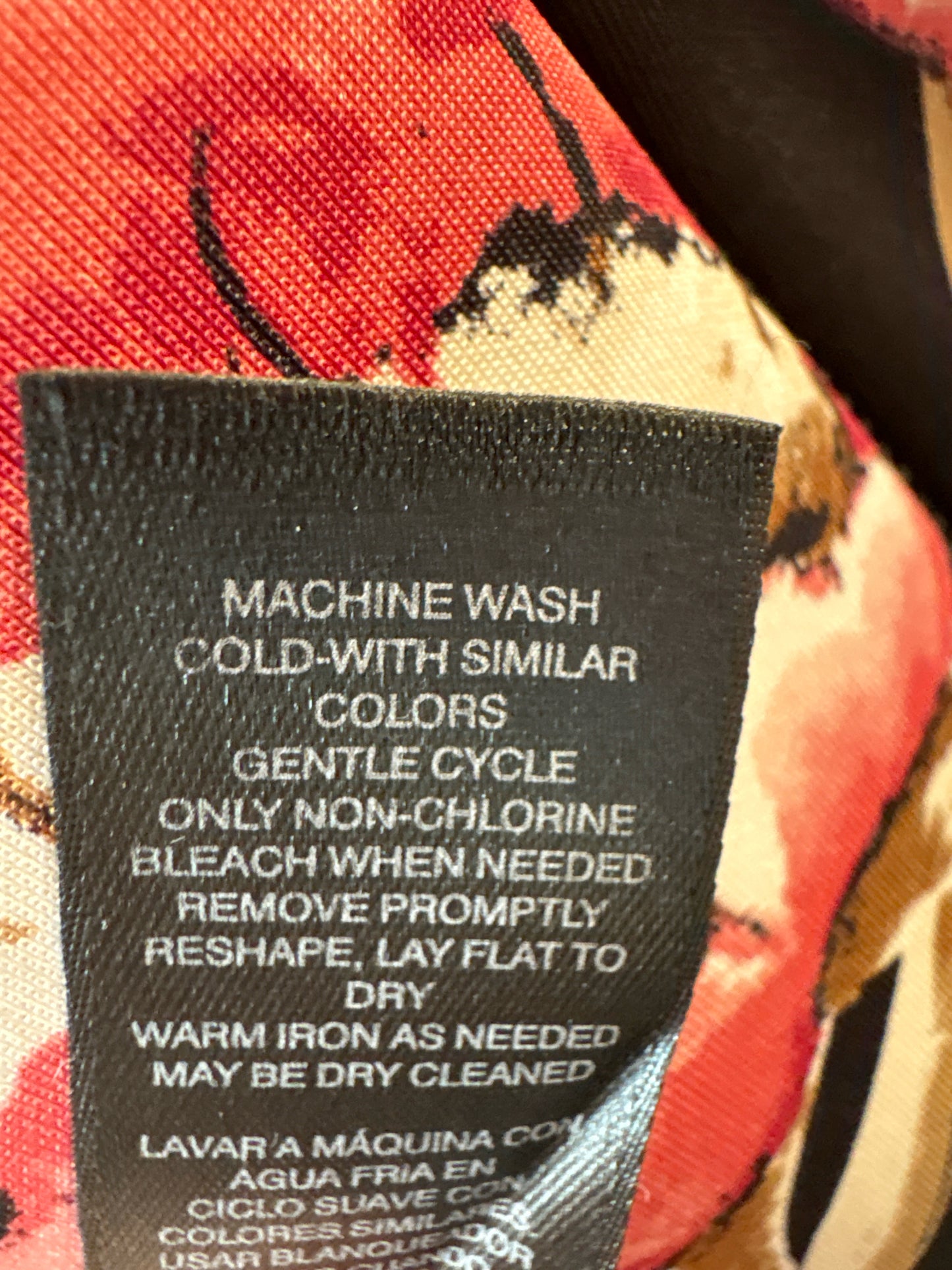White House Black Market Size 6 black + multi Sleeveless Dress