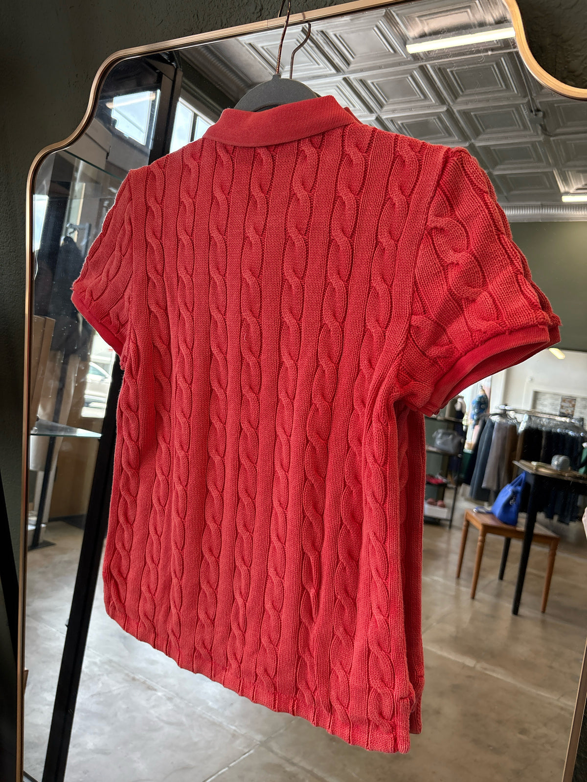 Polo Ralph Lauren Size L Coral Knit Top