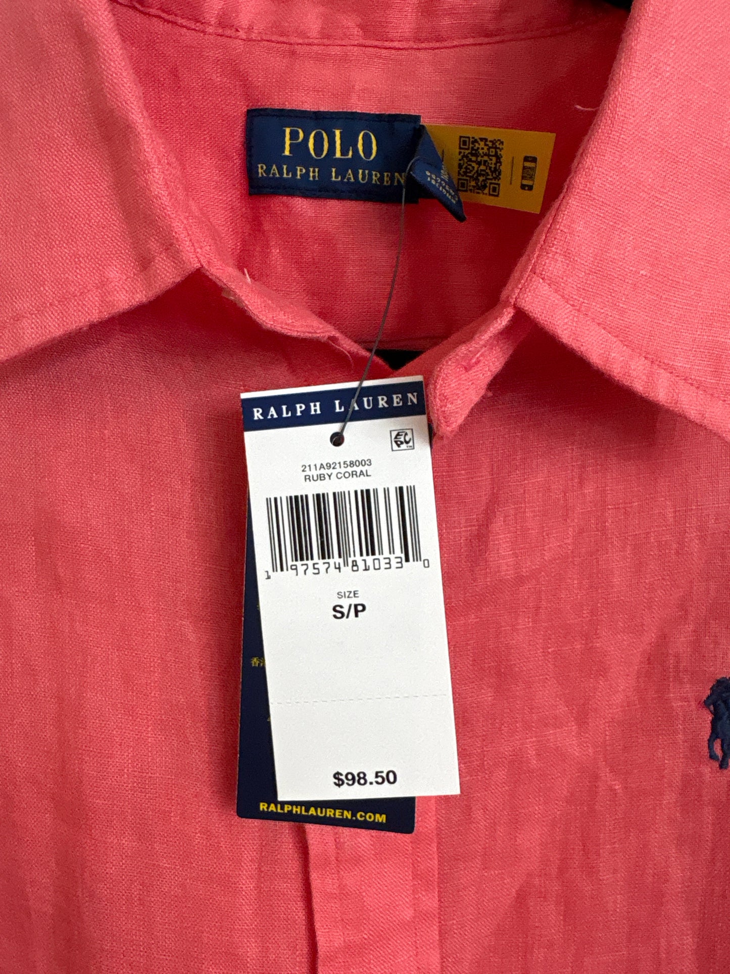 polo Size SP Coral Top