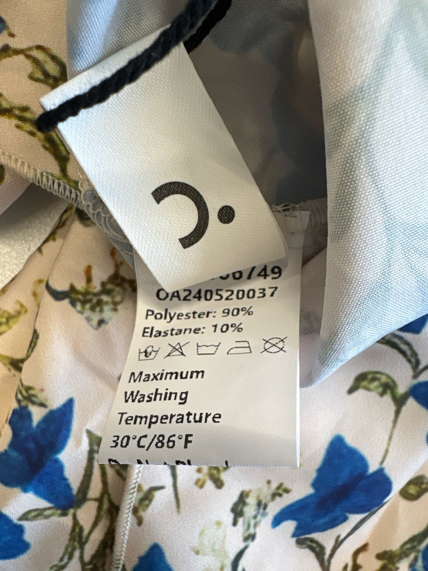 Commense Size S Cream + Blue Dress